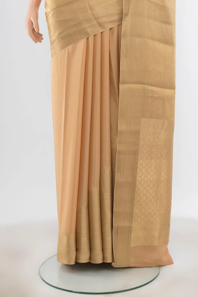 Sandal Mysore Crepe Saree - Image 3