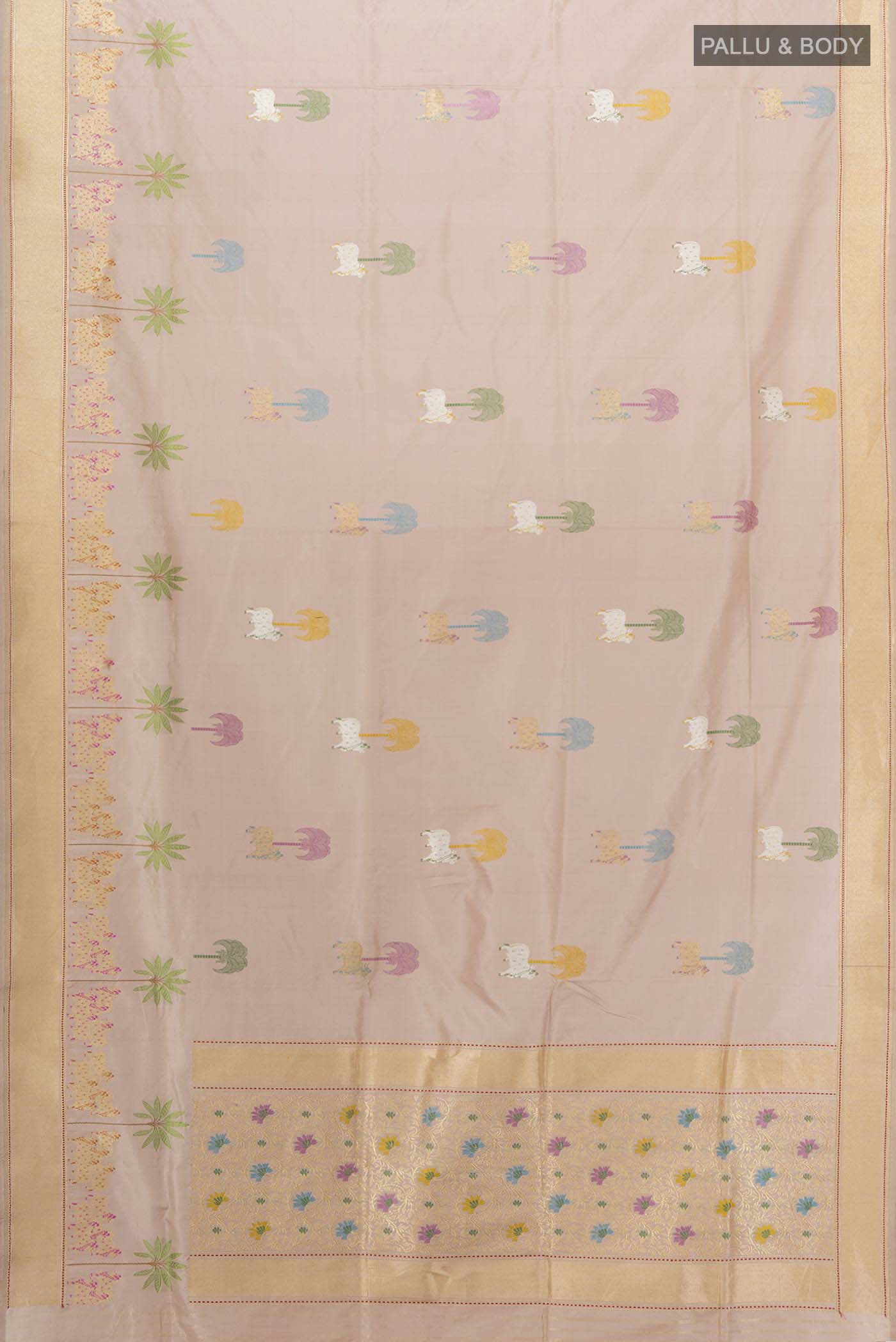 Mauve Banarasi Silk Saree - Image 5