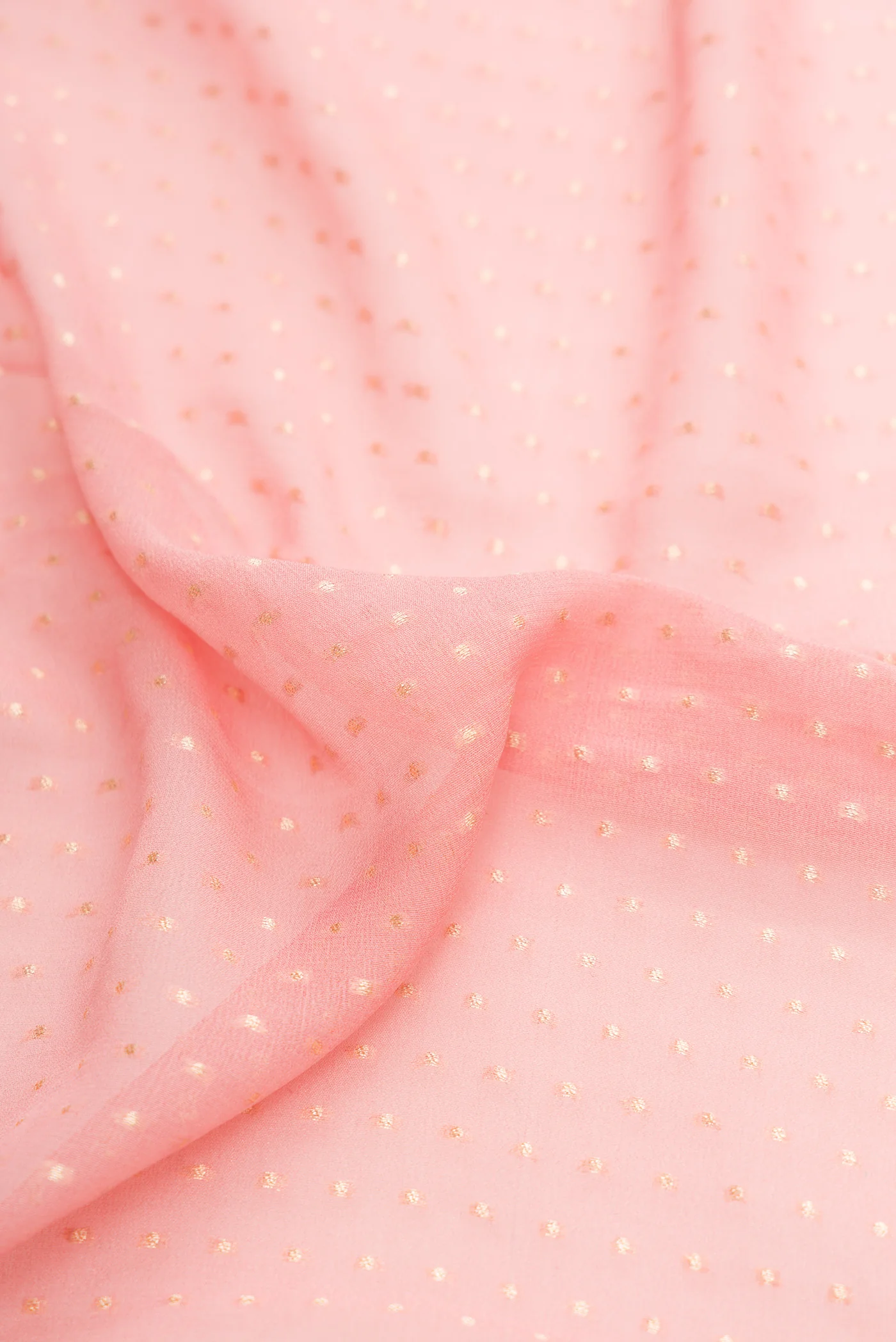 Rose pink Banarasi Georgette Saree - Image 2