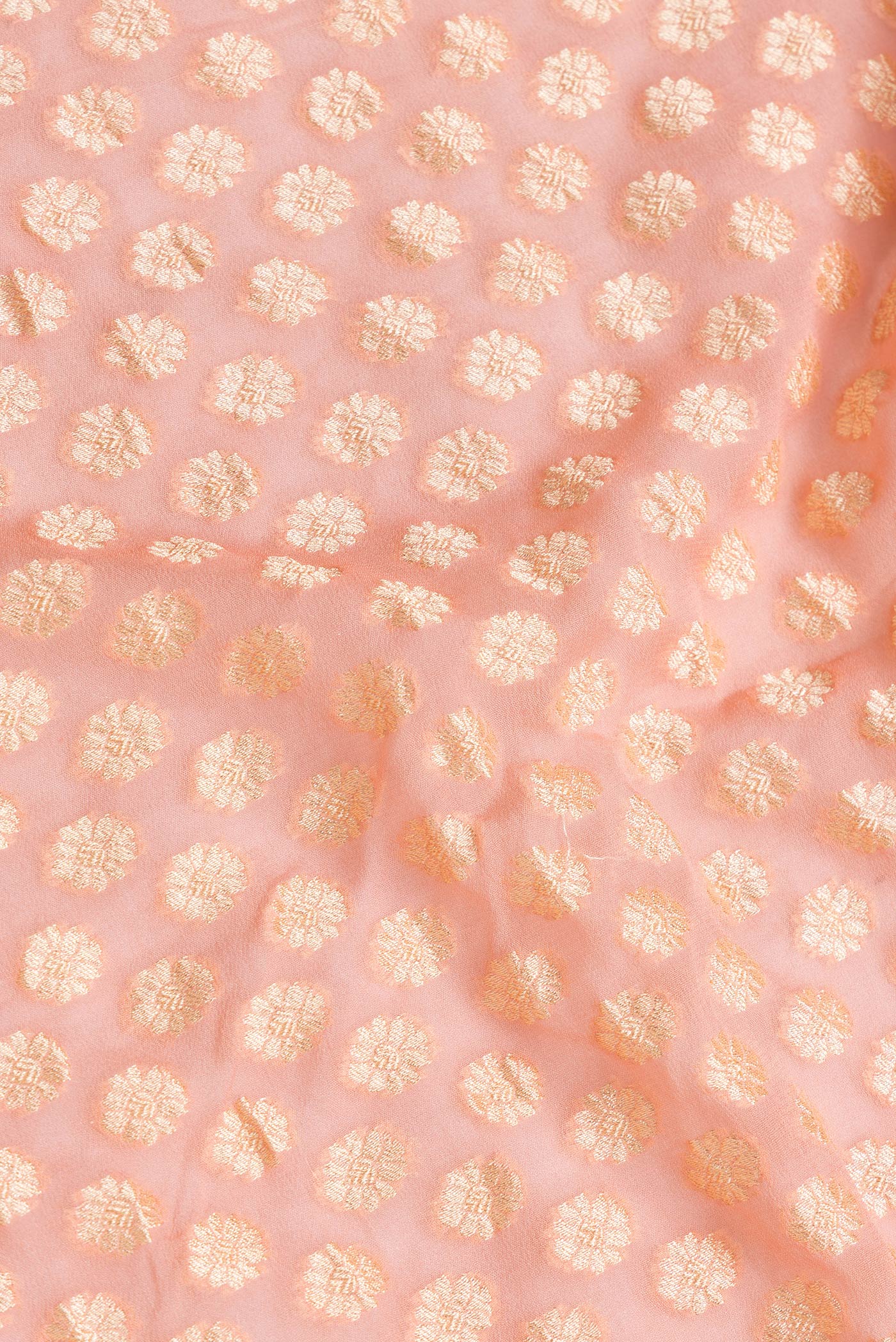 Peach Banarasi Georgette Saree - Image 2