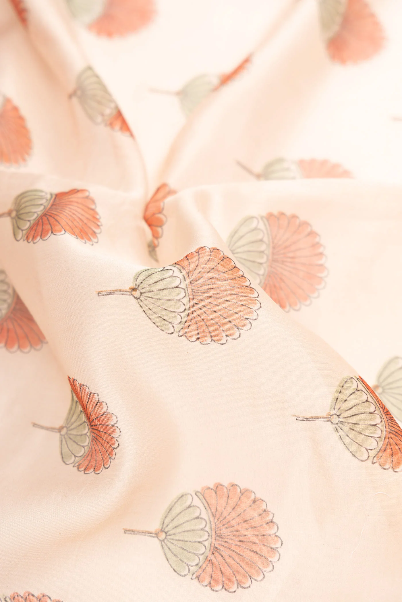 Peach Chanderi Silk Cotton Saree - Image 2