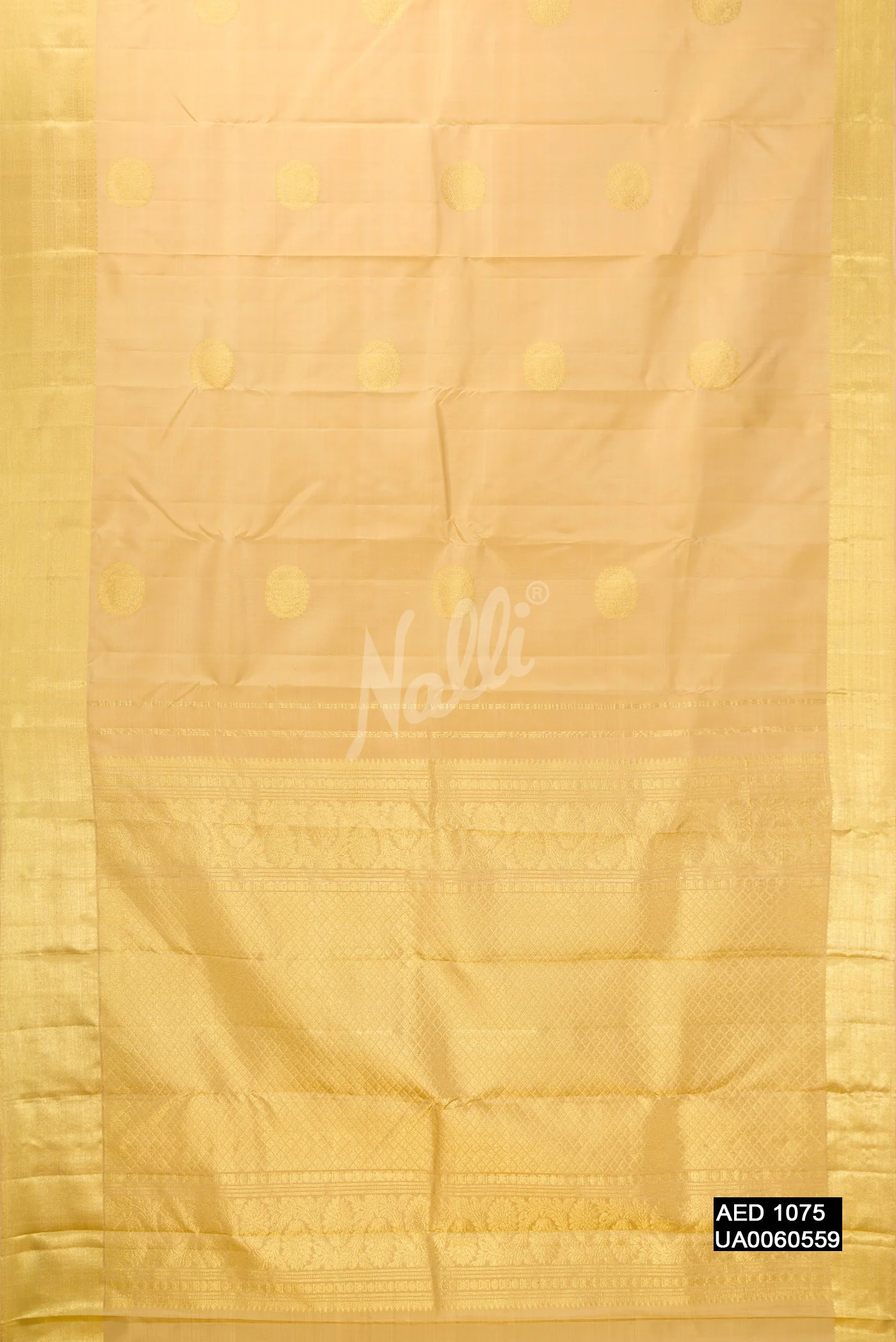 Golden Peach Dual Tone Kanchipuram Silk Saree