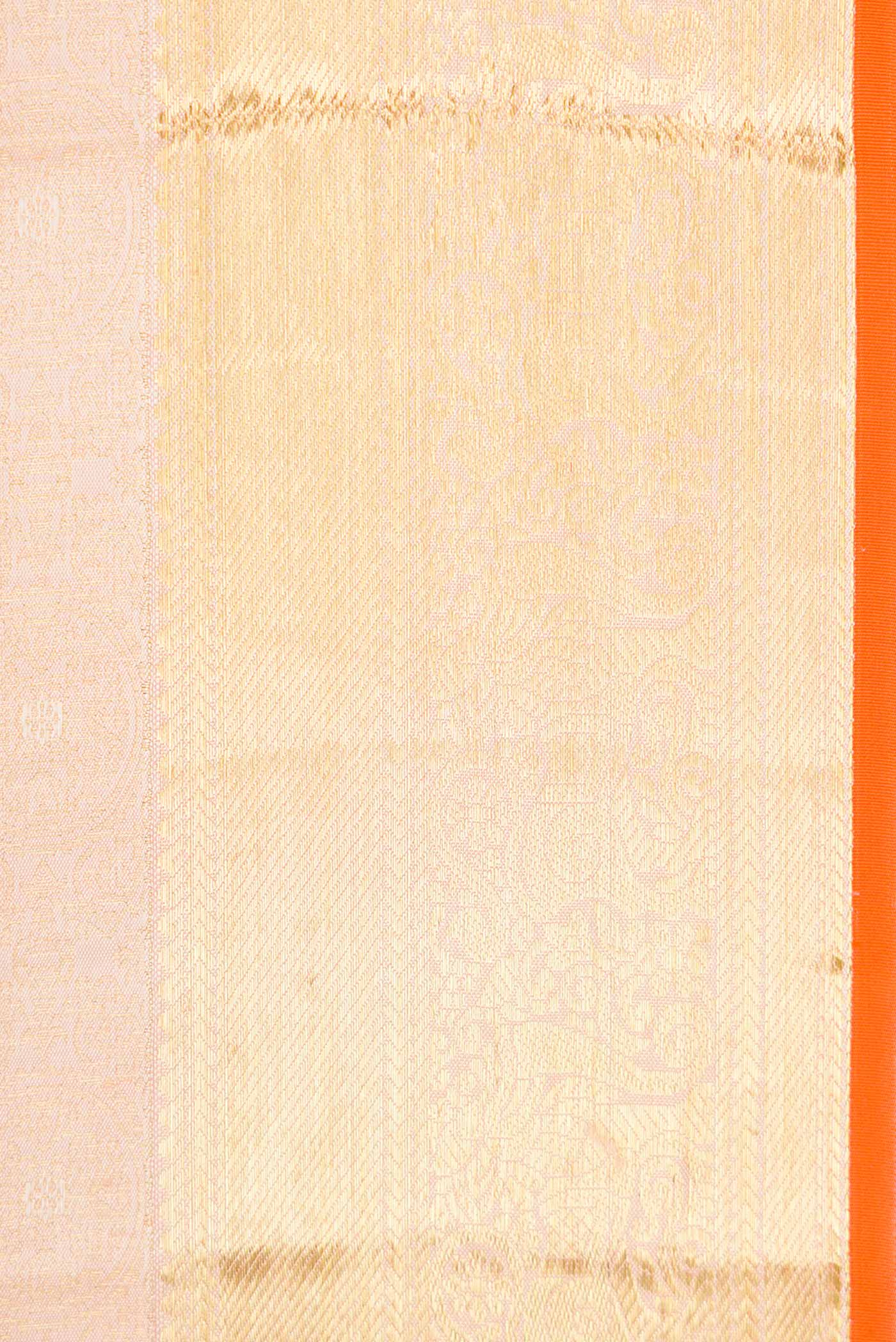 Golden Peach Dual Tone Kanchipuram Silk Saree - Image 3