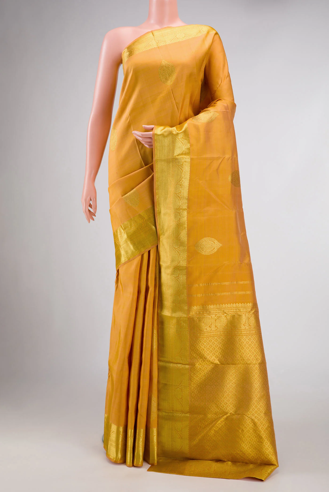 Yellow Kanjivaram Silk Saree