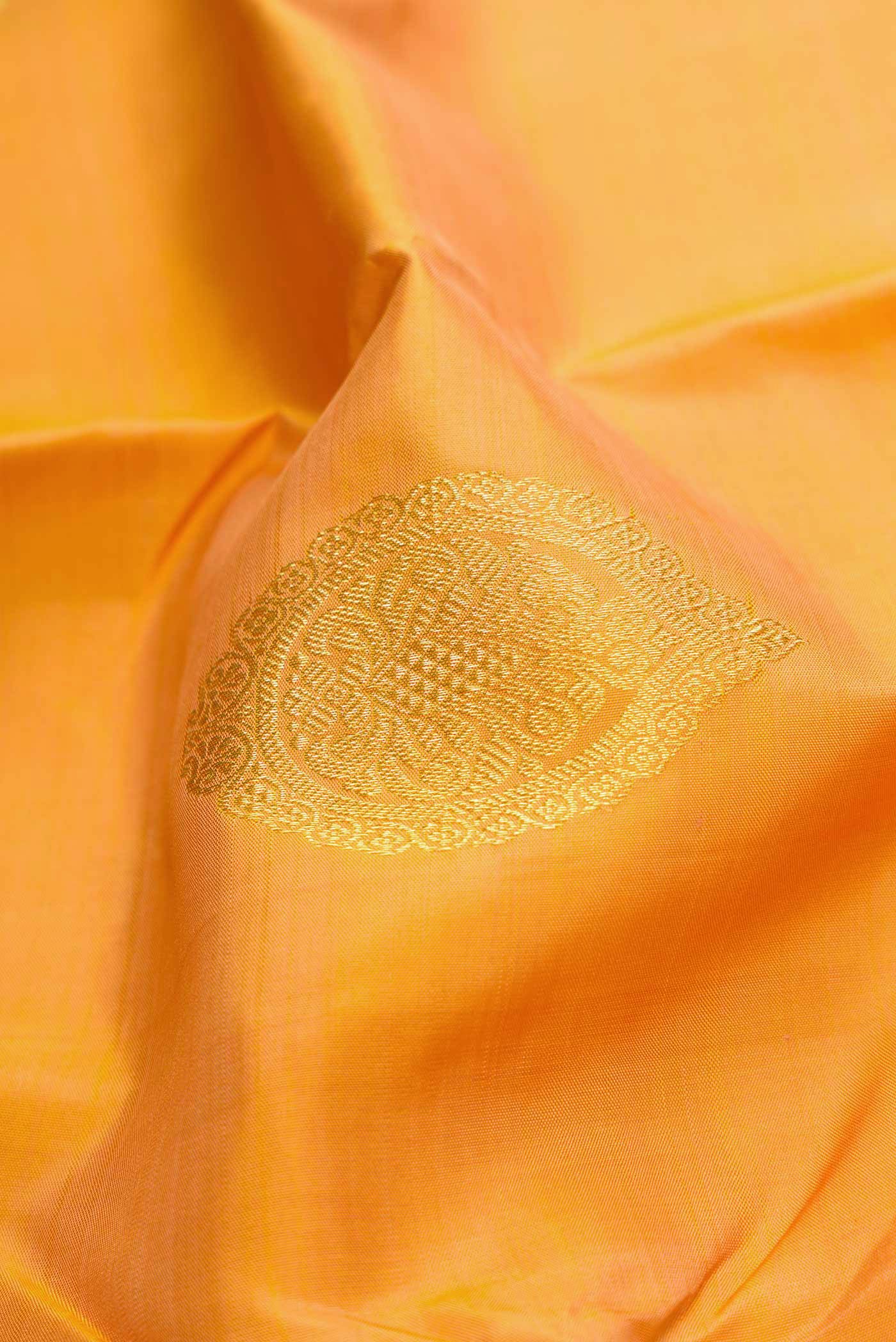Yellow Kanjivaram Silk Saree - Image 2