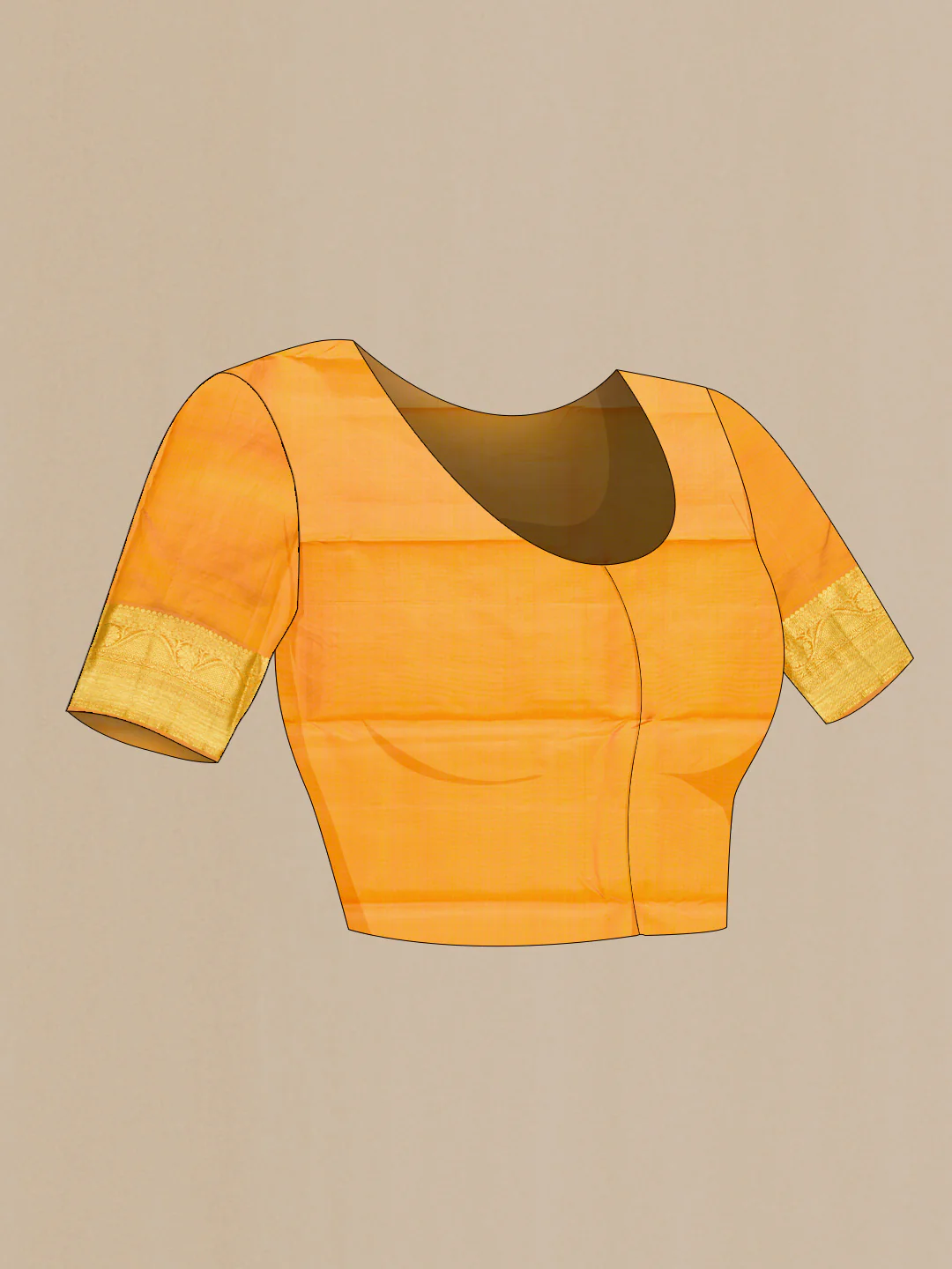 Yellow Kanjivaram Silk Saree - Image 5