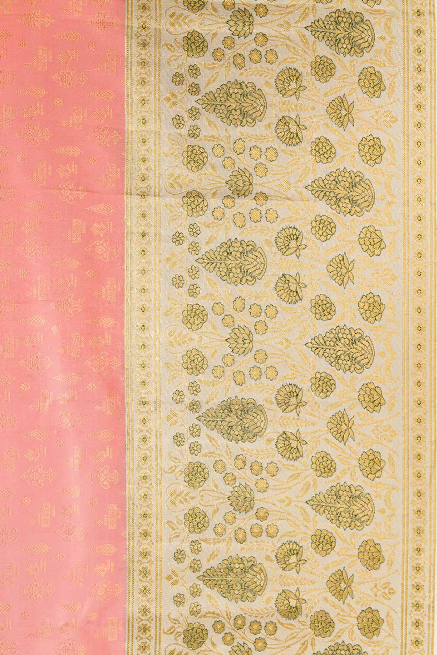 Coral Kanjivaram Silk Saree - Image 3