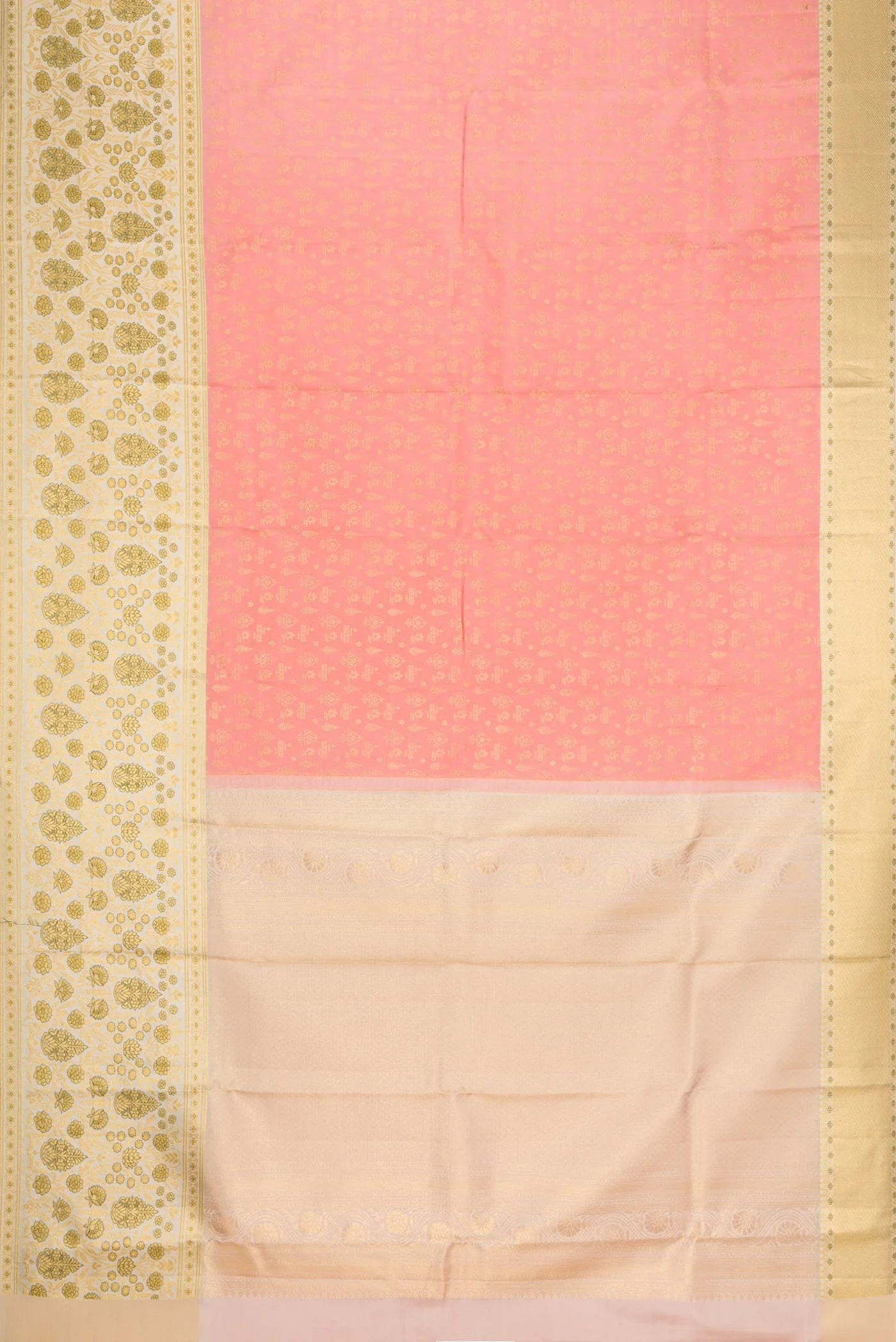 Coral Kanjivaram Silk Saree - Image 6