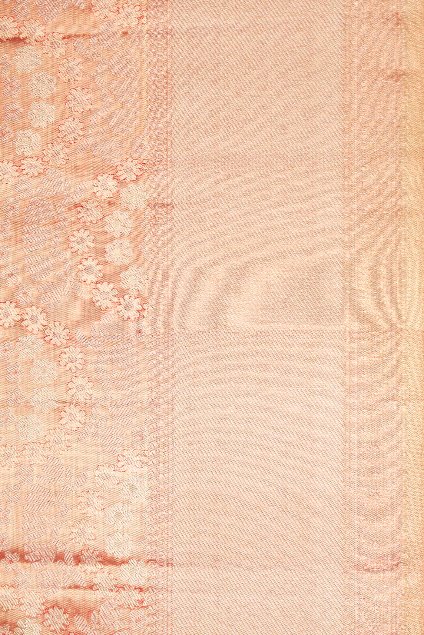 Gold with Red Color Kanjivaram Tissue Silk Saree - Image 3