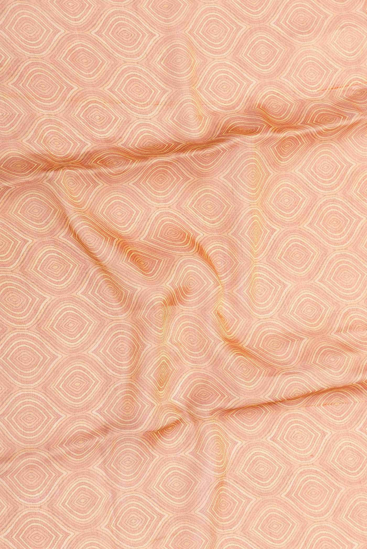 Golden Peach Dual Tone Mysore Georgette Saree - Image 2