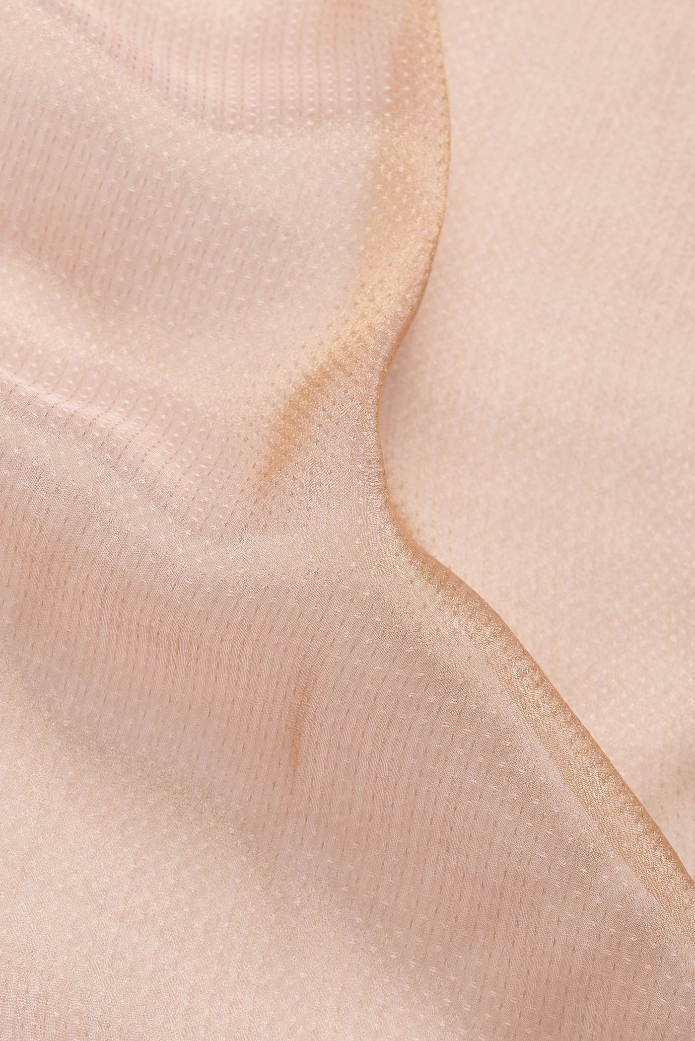 Golden Peach Organza Silk Saree - Image 2