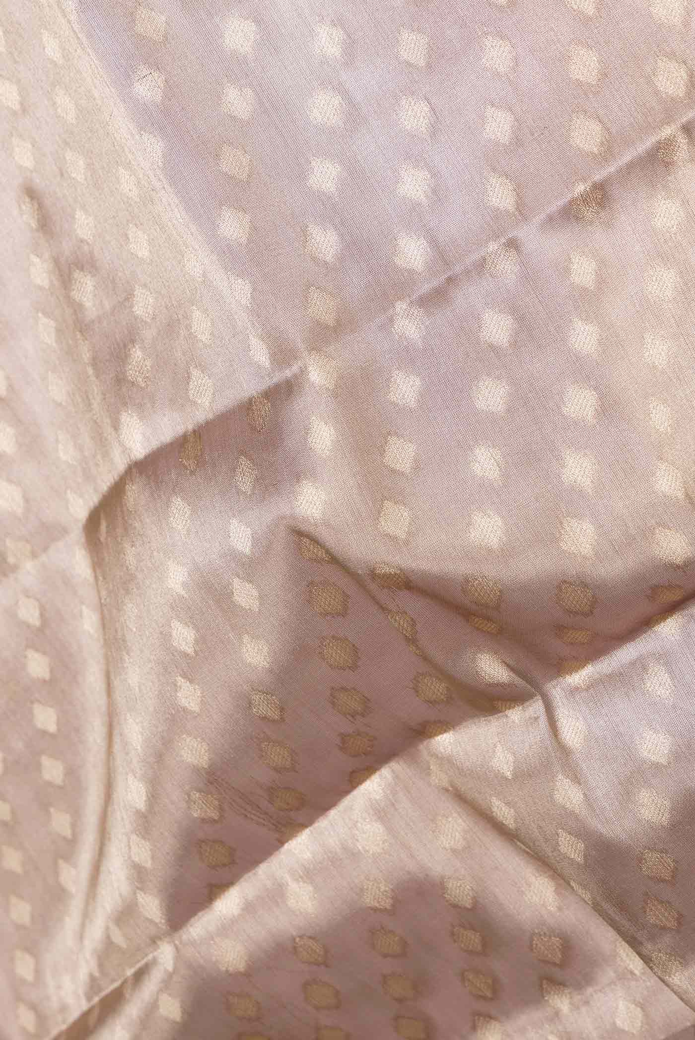 Golden Peach Dual Tone Organza Silk Saree - Image 2