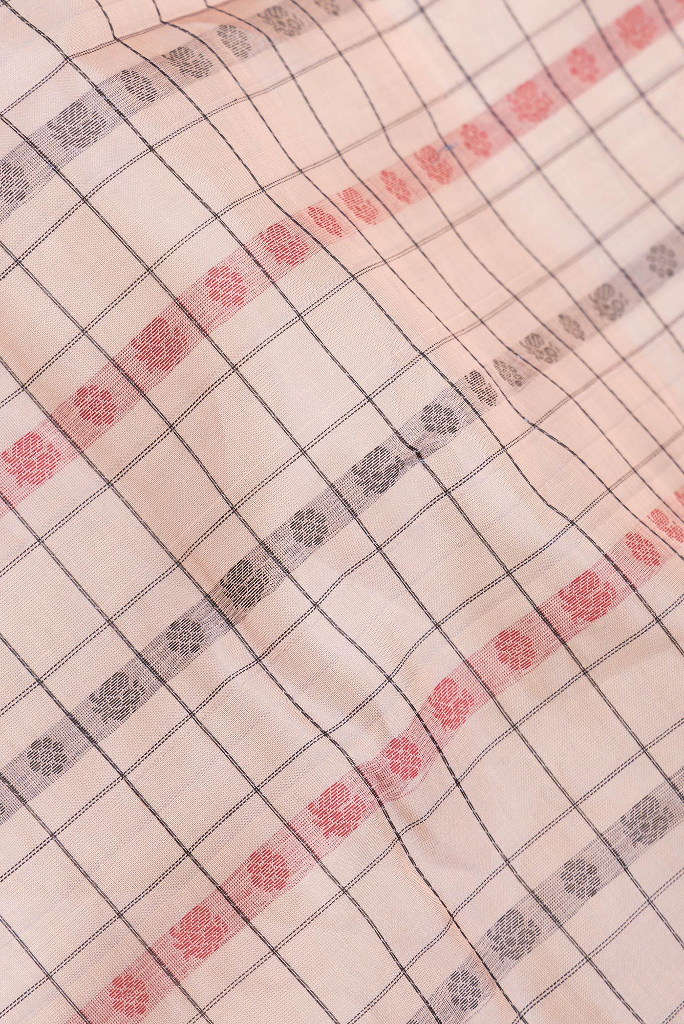 Rose Gold Silk Cotton Saree - Image 2
