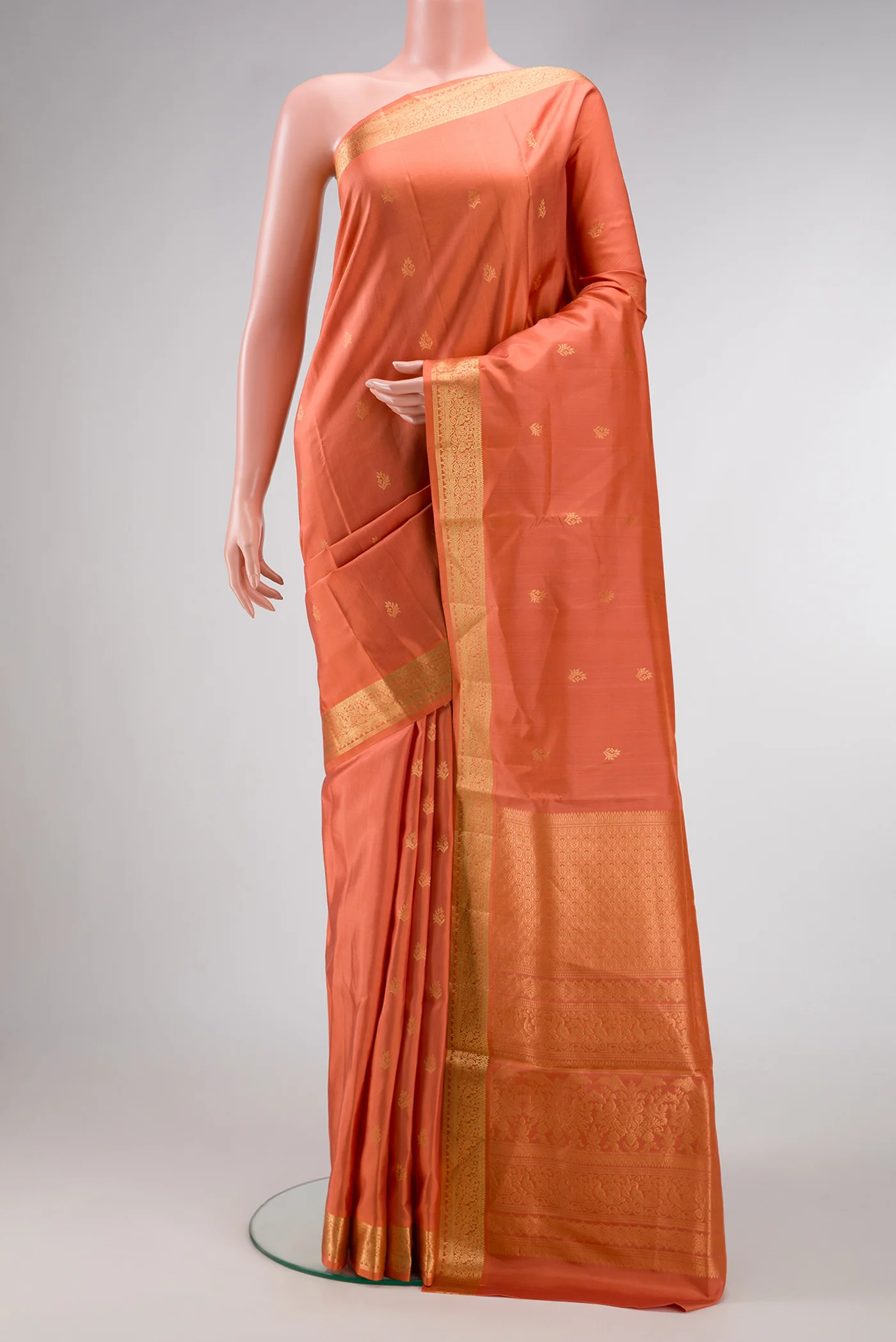 Peach Soft Silk Saree