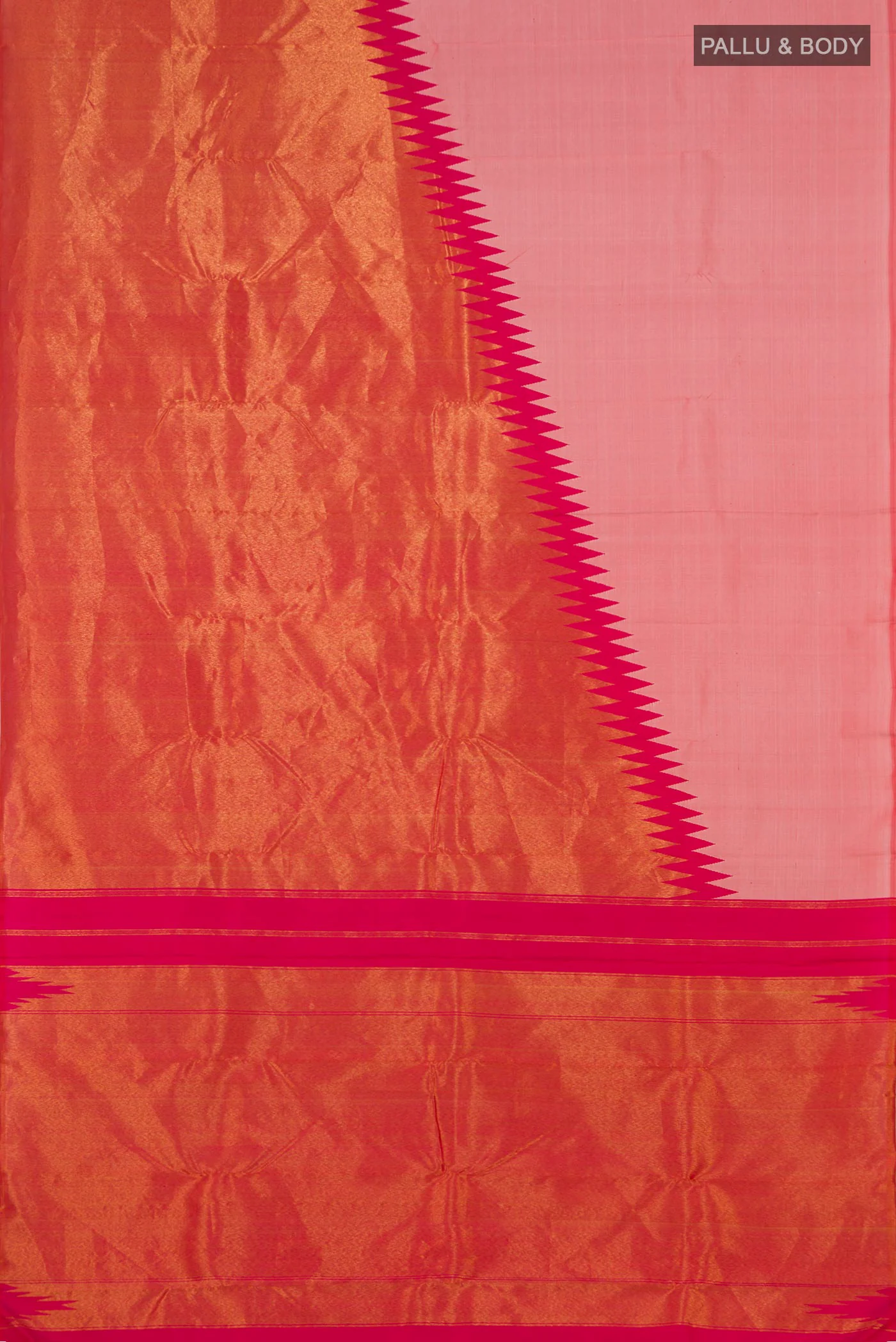 Peach Kanjivaram Silk Saree - Image 5