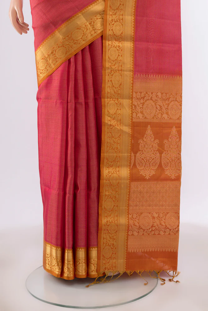 Red Soft Silk Saree - Image 3