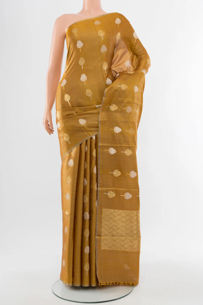 Golden Tussar Silk Saree