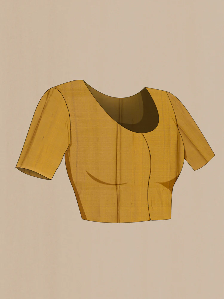 Golden Tussar Silk Saree - Image 4