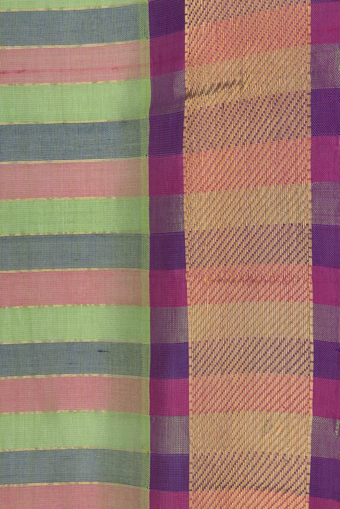 Multi Color Silk Cotton Saree - Image 3