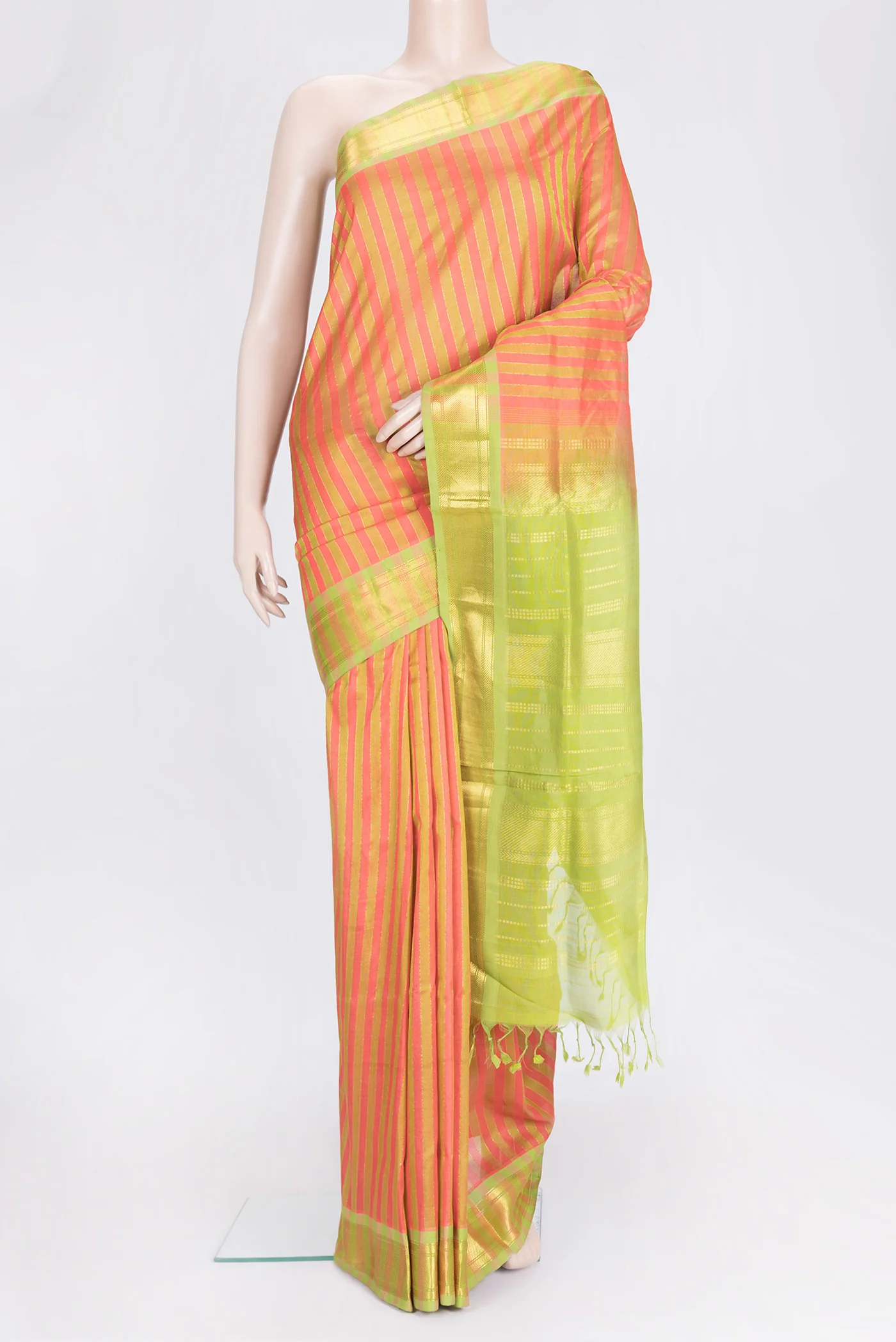 Multi Color Silk Cotton Saree