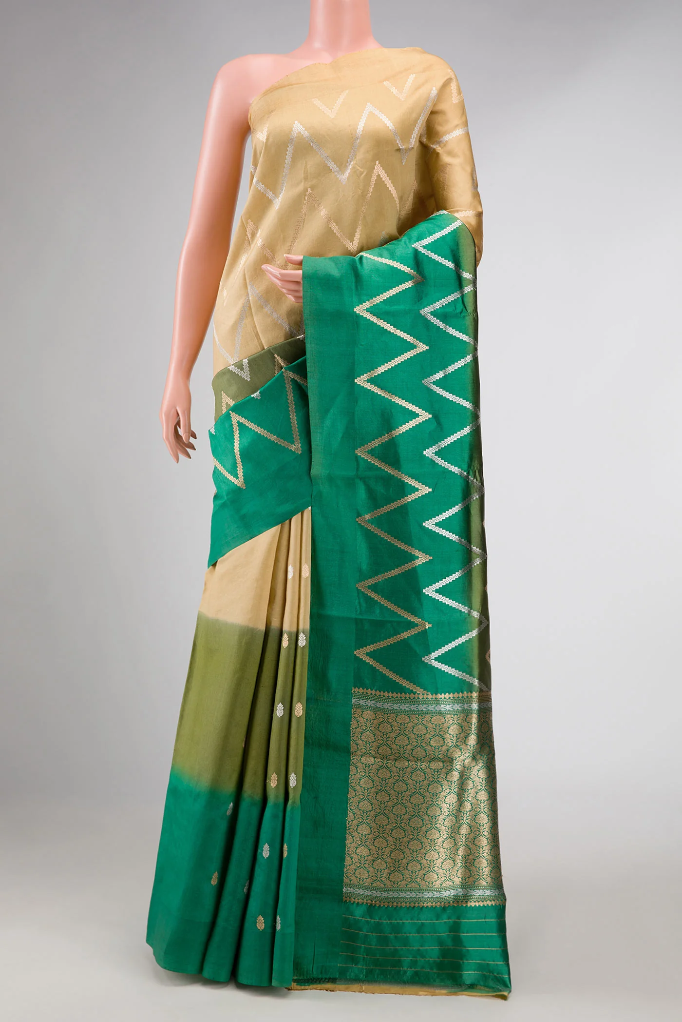 Multi Color Banarasi Raw Silk Saree