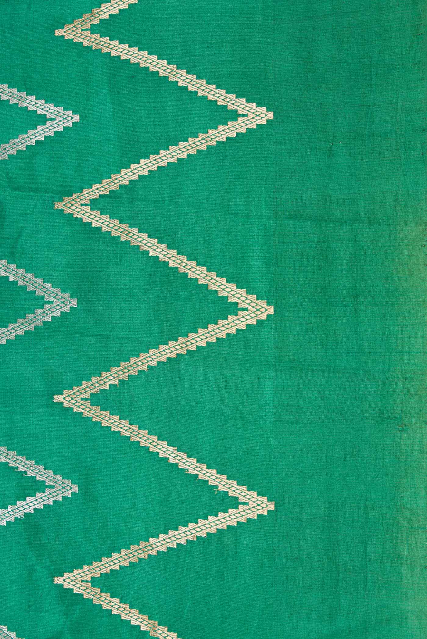 Multi Color Banarasi Raw Silk Saree - Image 3