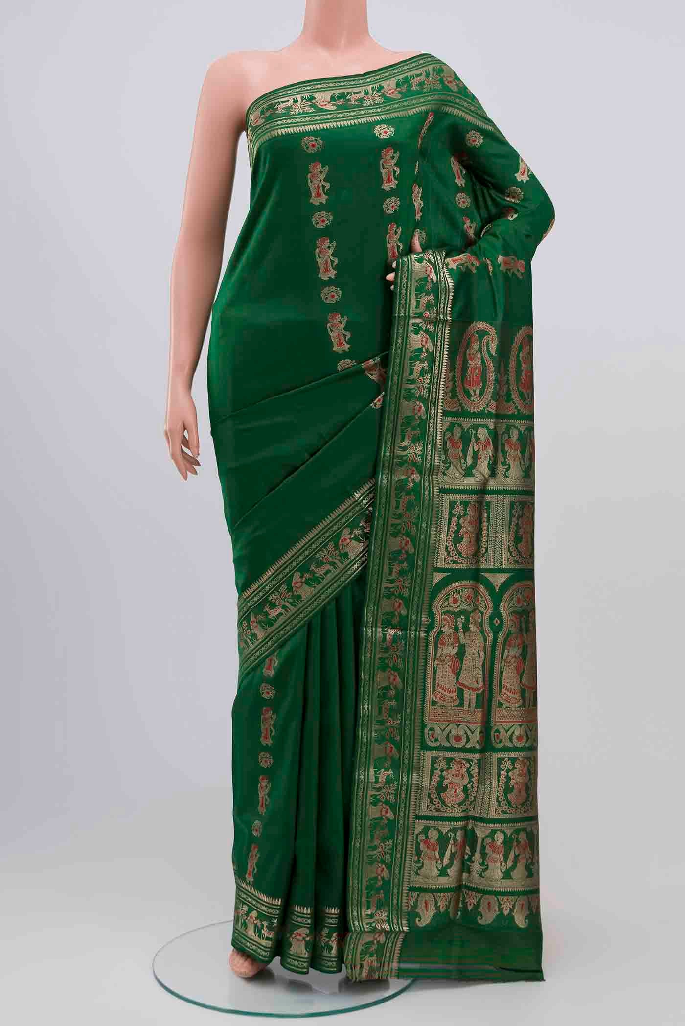 Green Baluchari Silk Saree