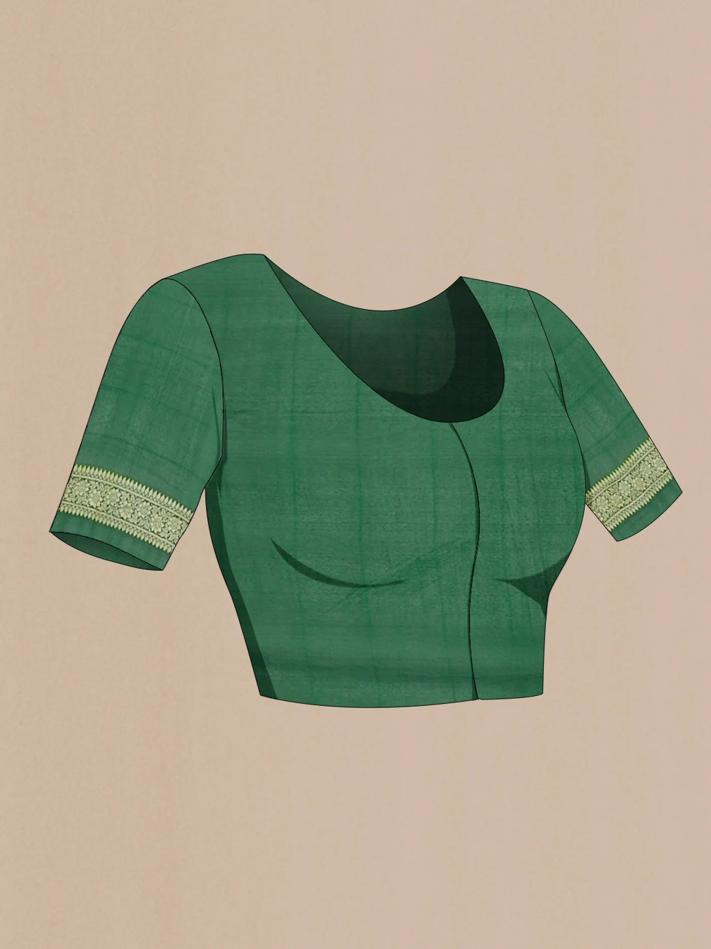 Green Banarasi Georgette Saree - Image 4