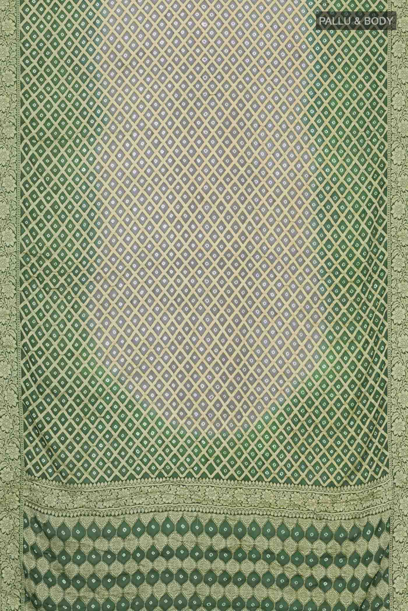 Green Banarasi Georgette Saree - Image 5