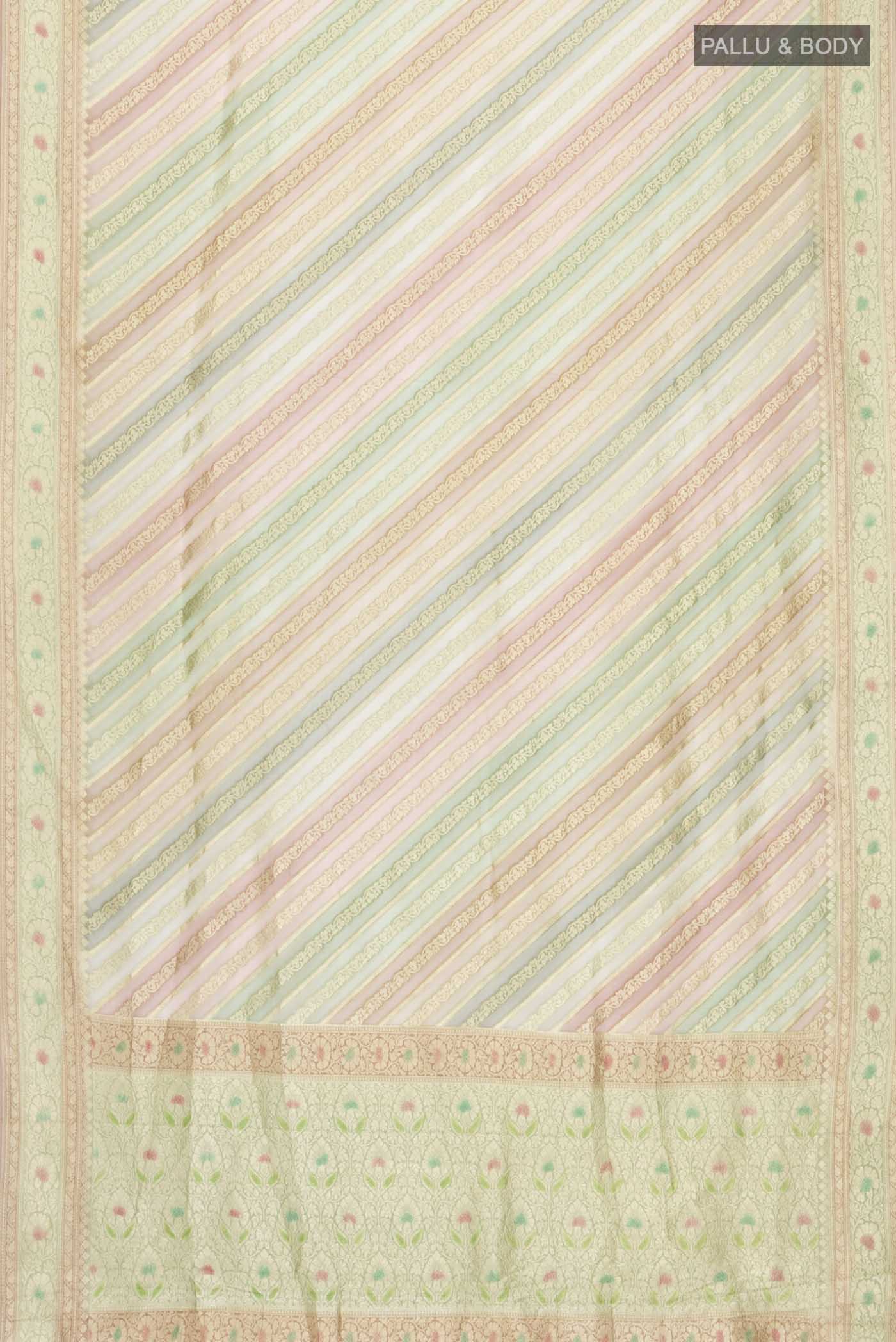 Green Banarasi Georgette Saree - Image 6