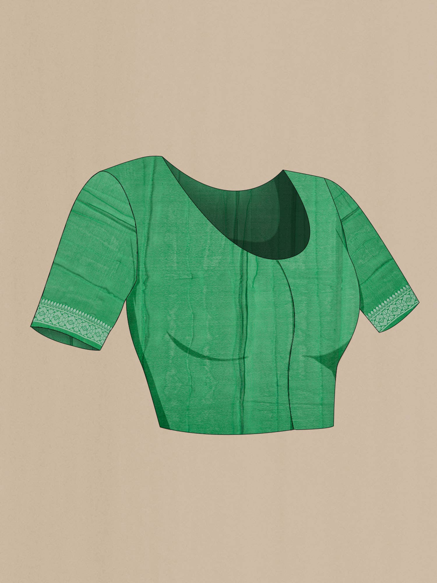 Green Banarasi Georgette Saree - Image 5