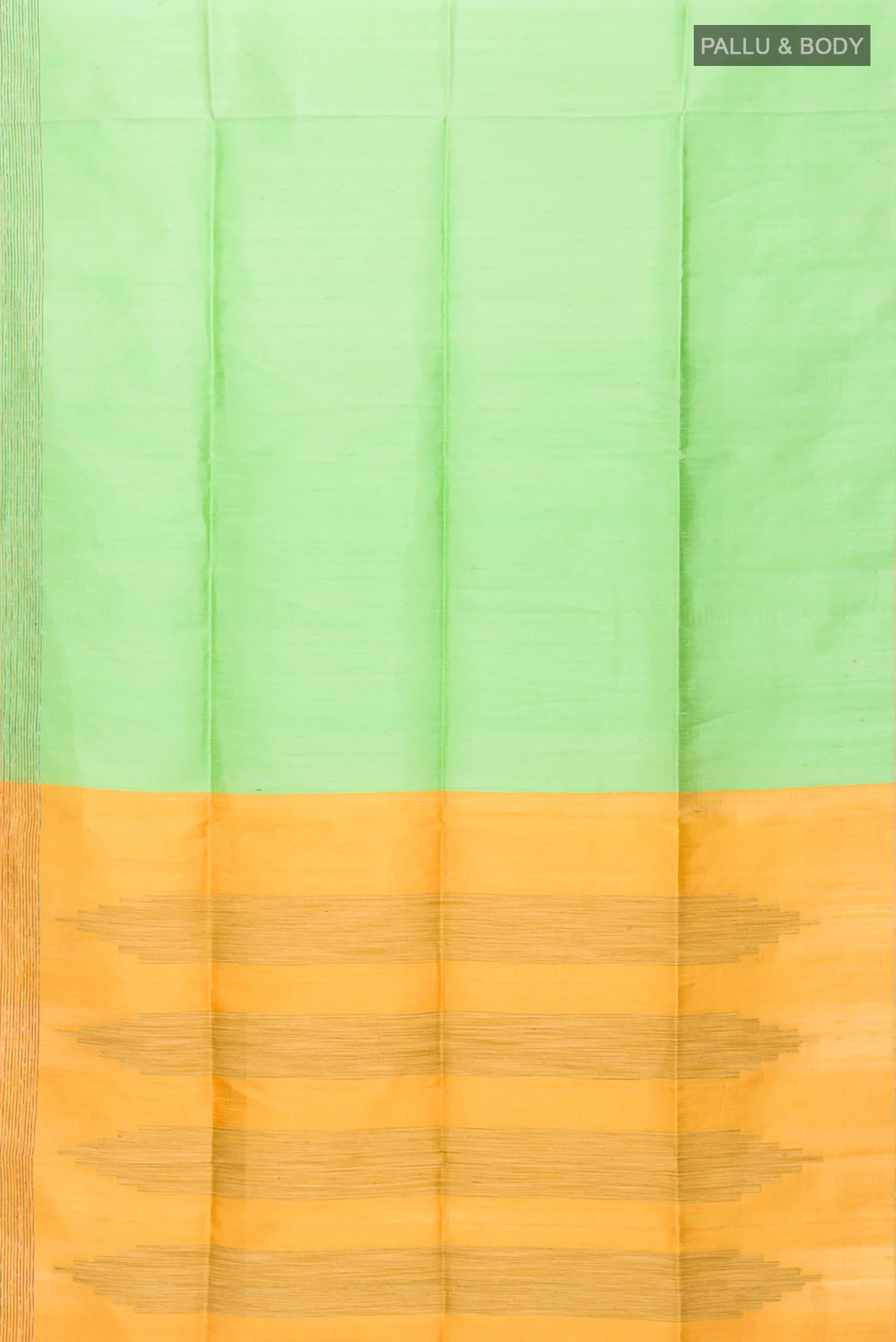 Pista Green Raw Silk Saree - Image 5