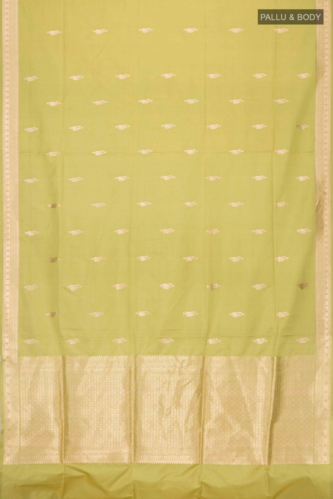 Green Banarasi Silk Saree - Image 6