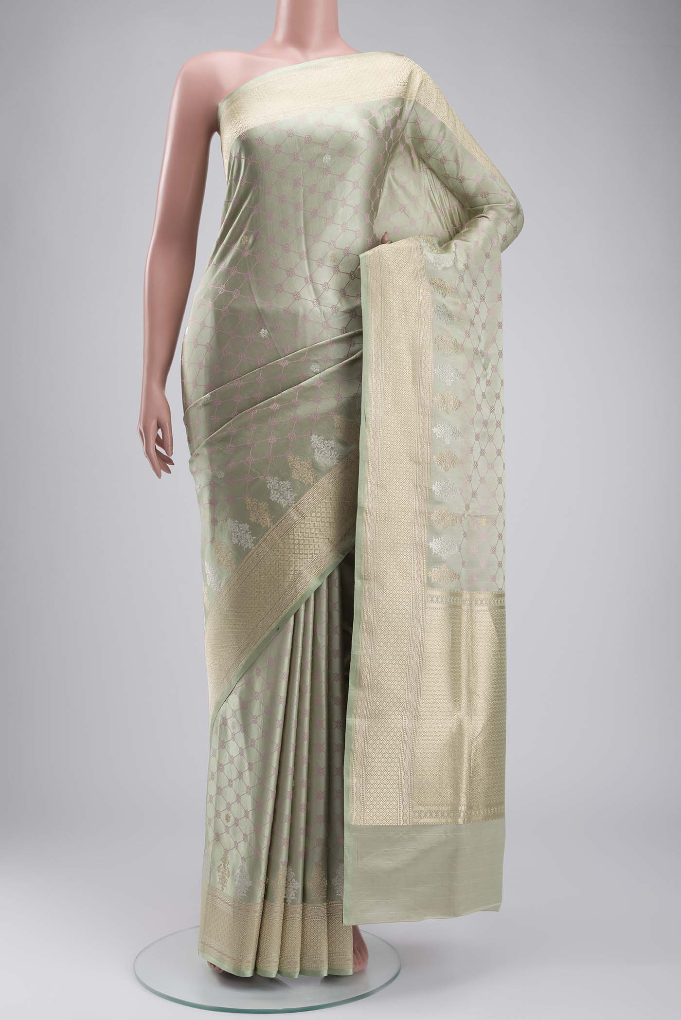 Green Banarasi Silk Saree