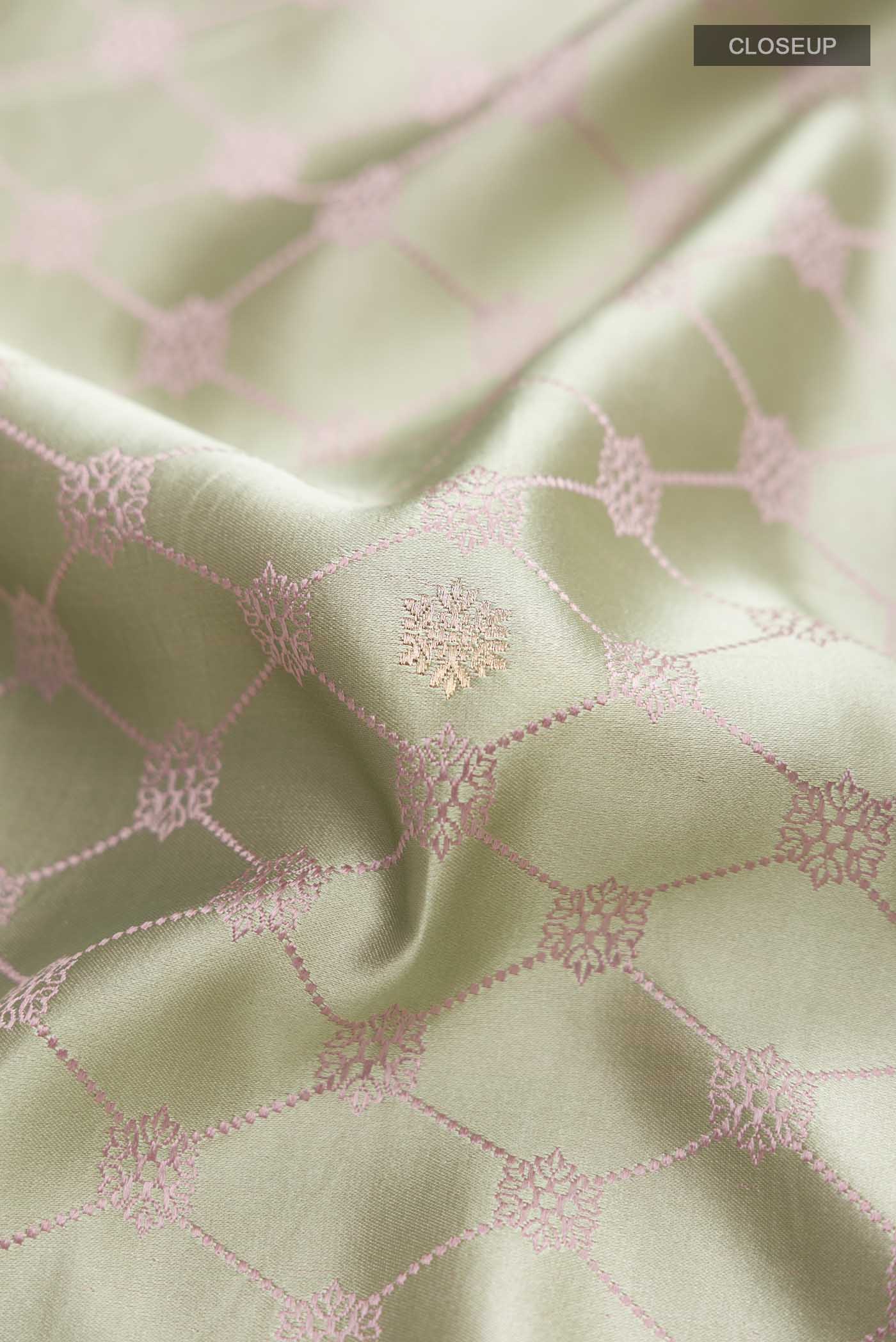 Green Banarasi Silk Saree - Image 2