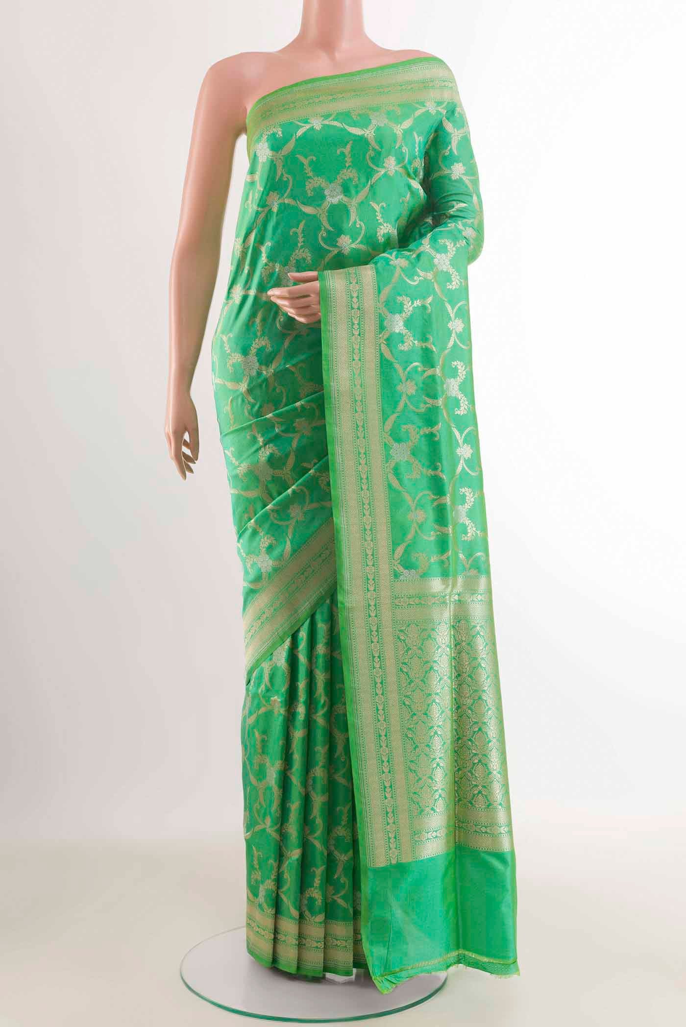 Green Banarasi Silk Saree