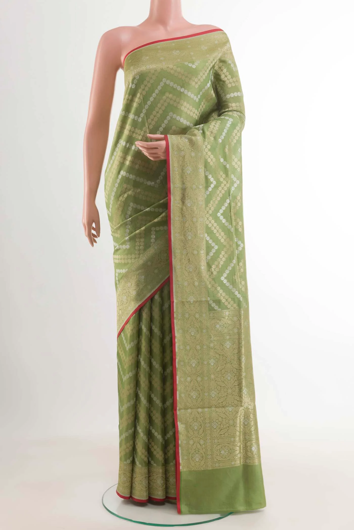 Green Banarasi Silk Saree