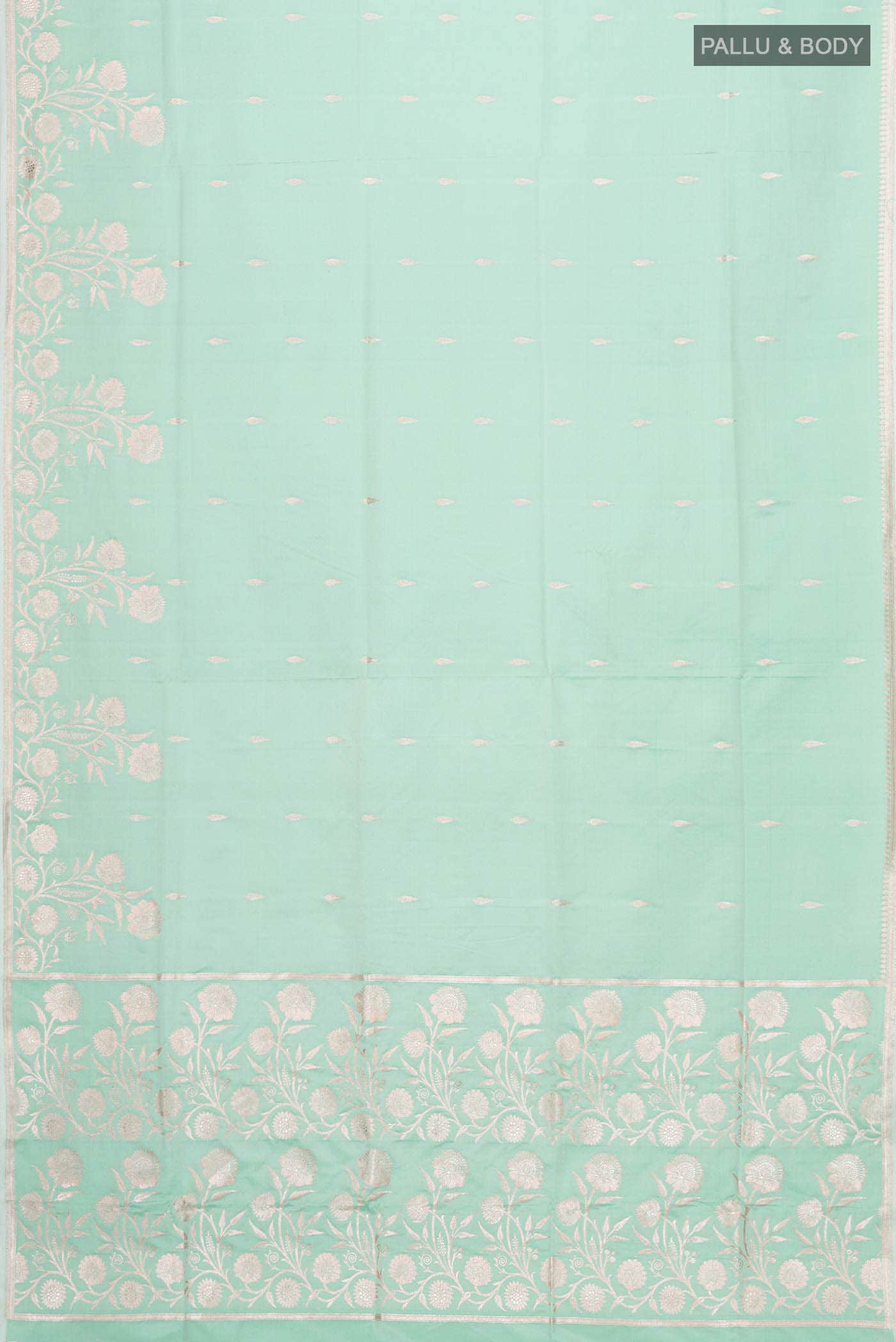 Green Banarasi Silk Saree - Image 2