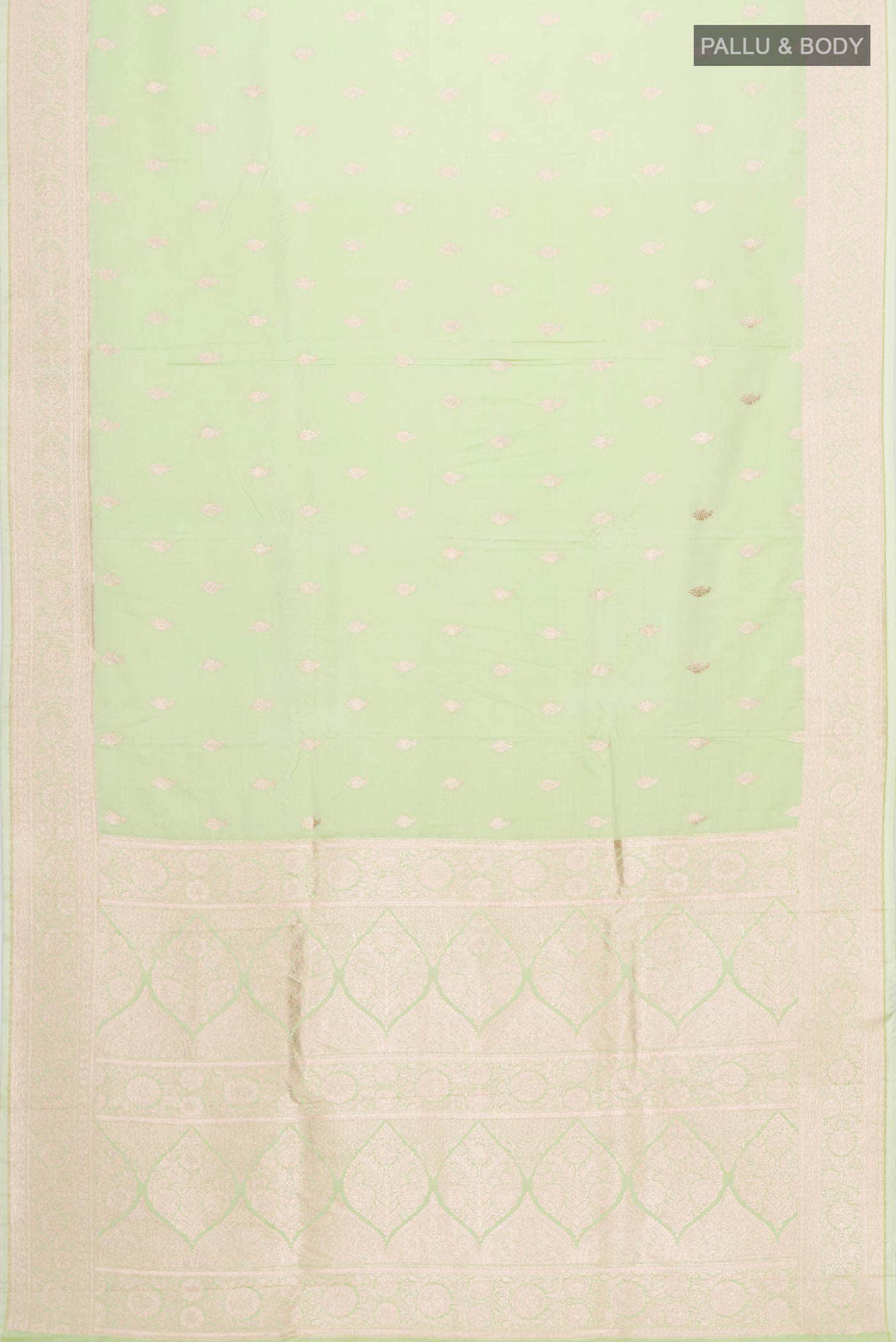 Green Banarasi Silk Saree - Image 2