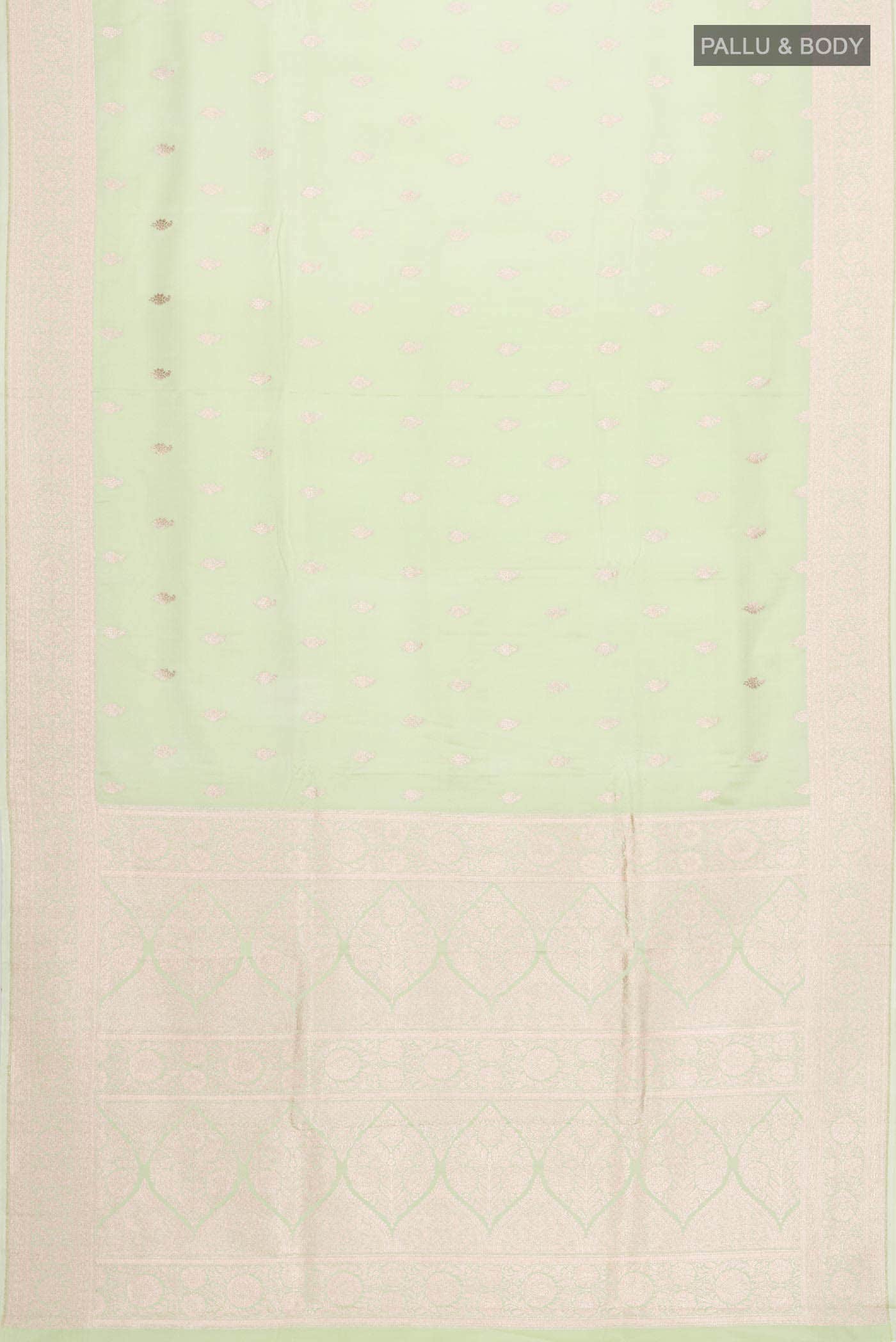 Green Banarasi Silk Saree - Image 2