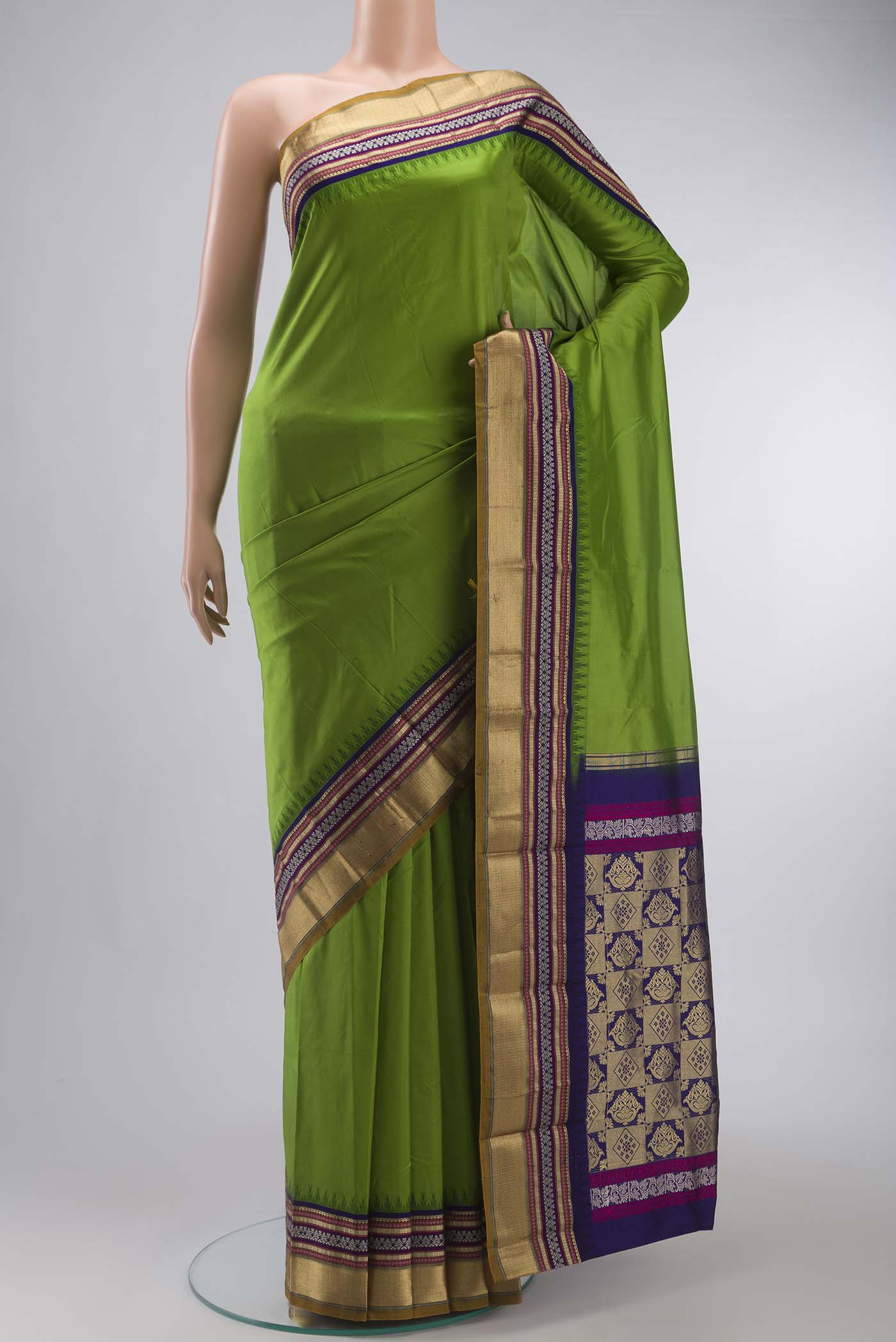Green Bangalore Silk Saree