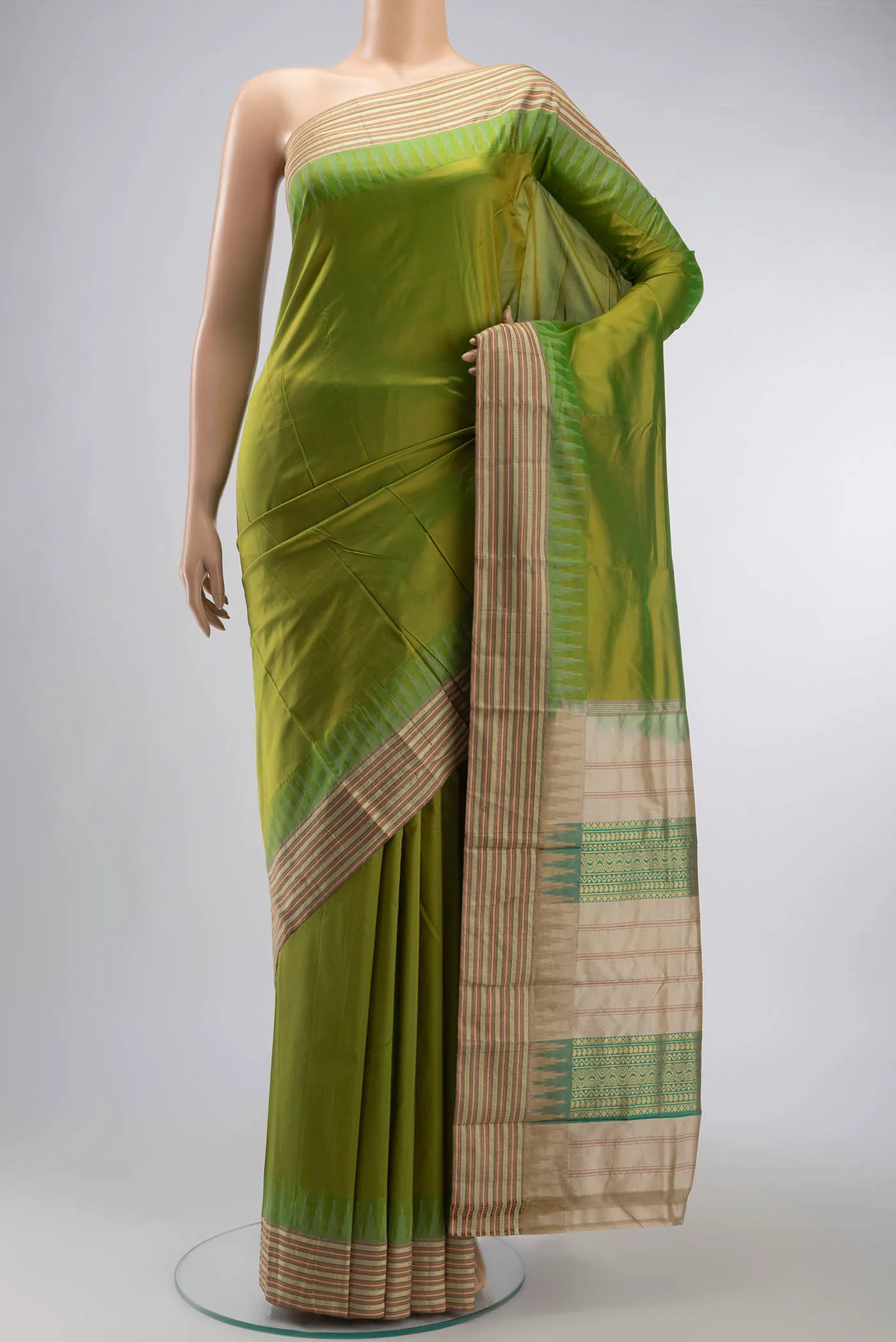 Green Bangalore Silk Saree