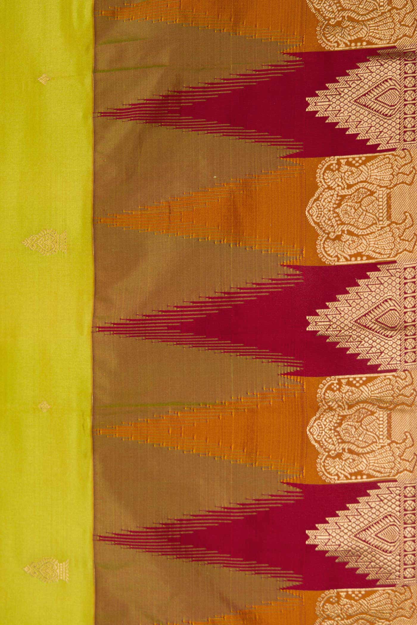 Green Bangalore Silk Saree - Image 3