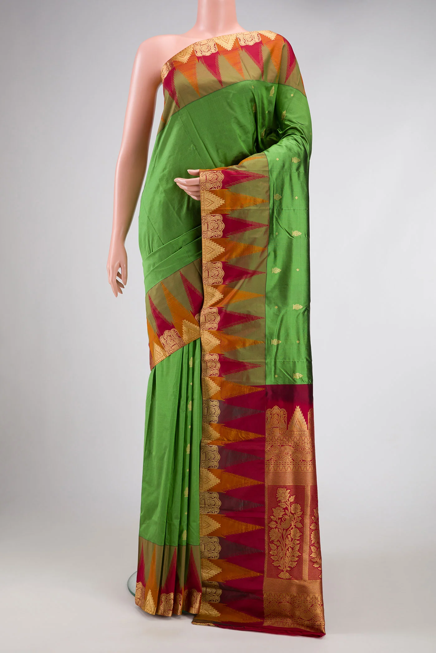 Green Bangalore Silk Saree
