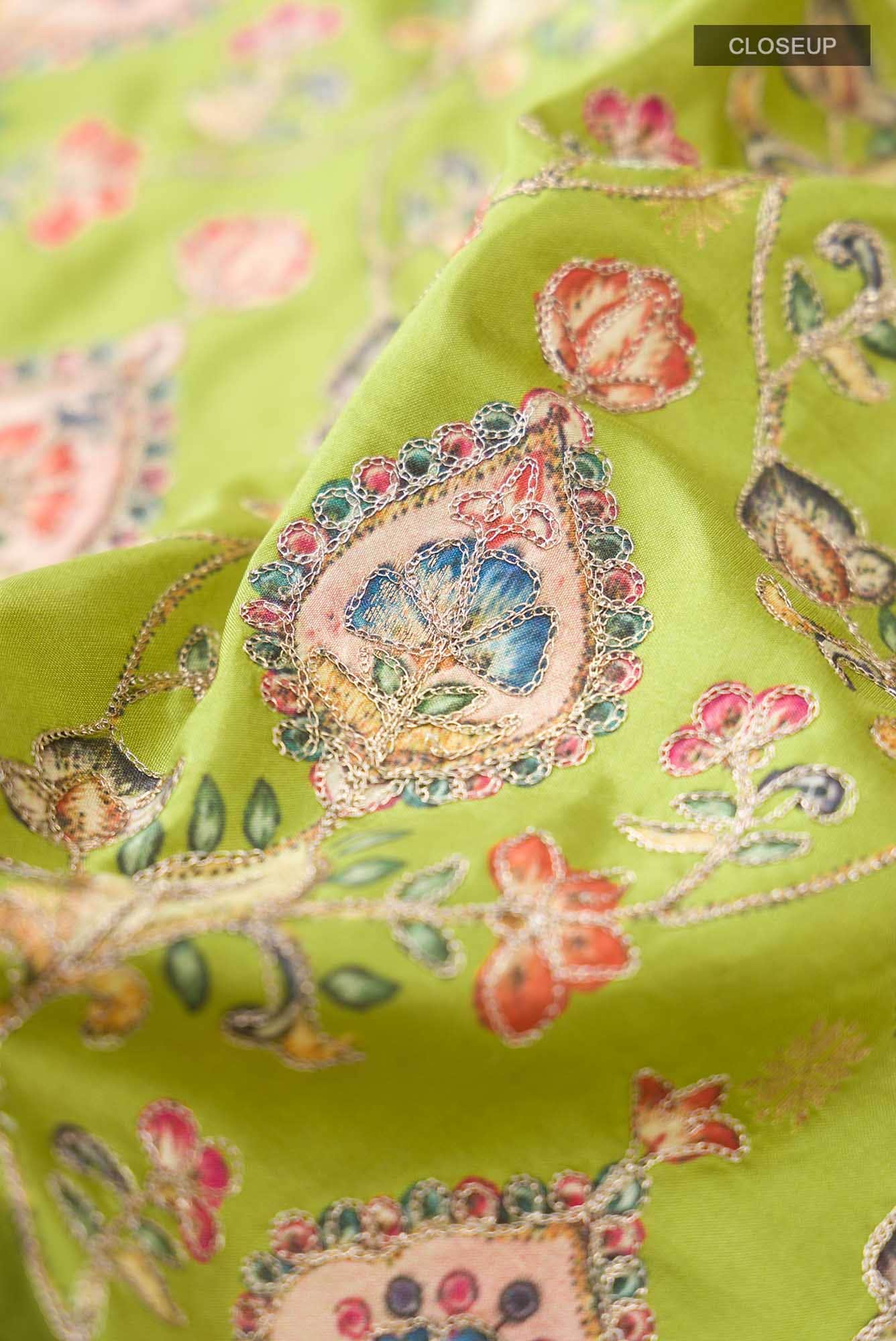 Green Bangalore Silk Saree - Image 3