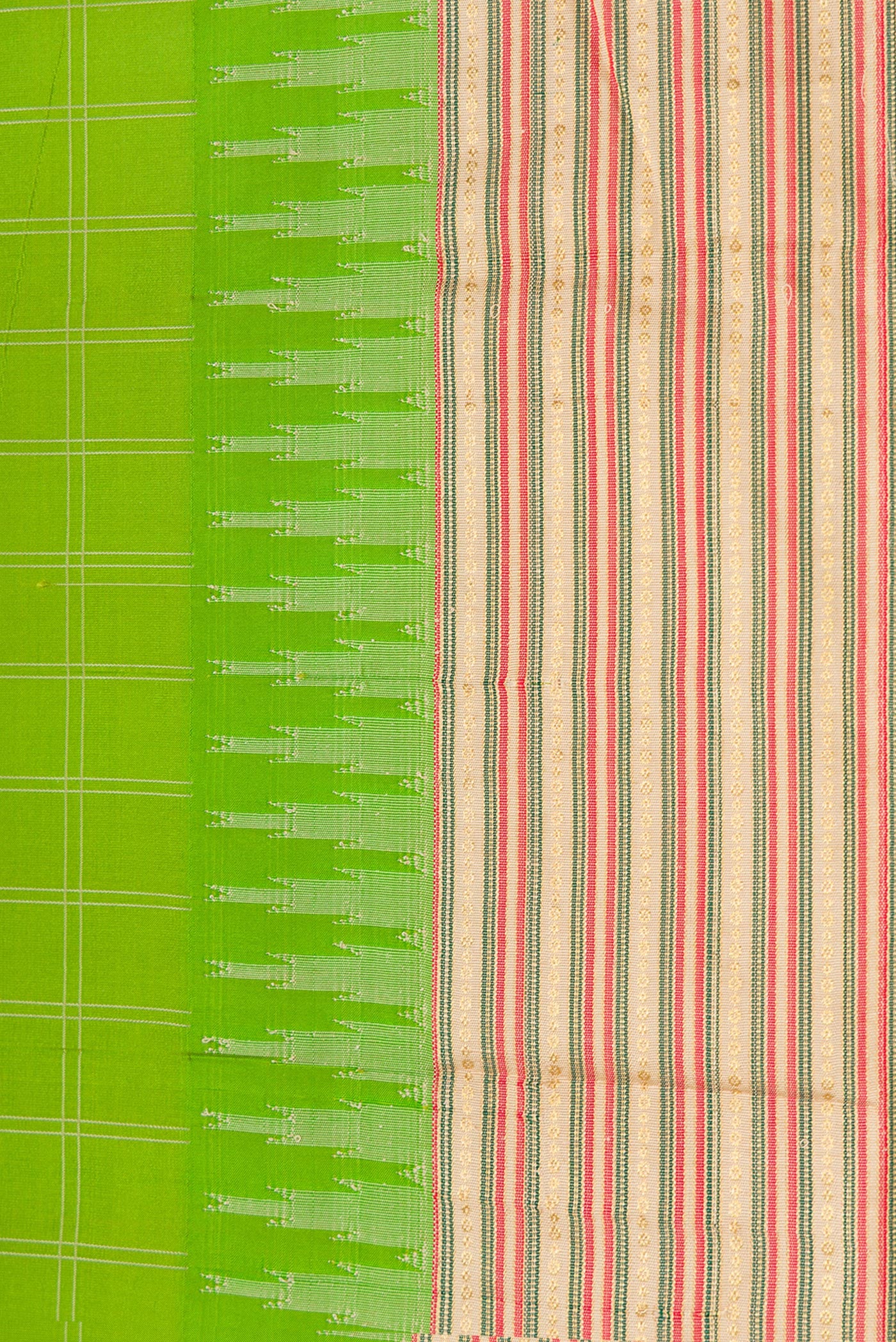 Green Bangalore Silk Saree - Image 3