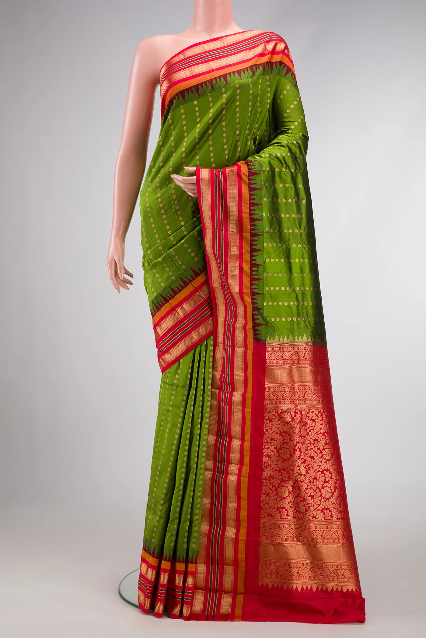Green Bangalore Silk Saree