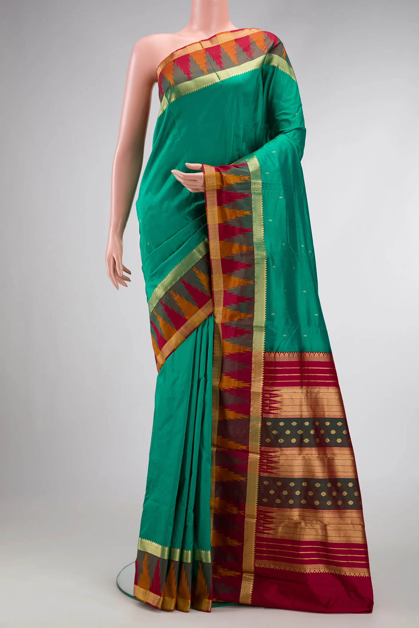 Green Bangalore Silk Saree