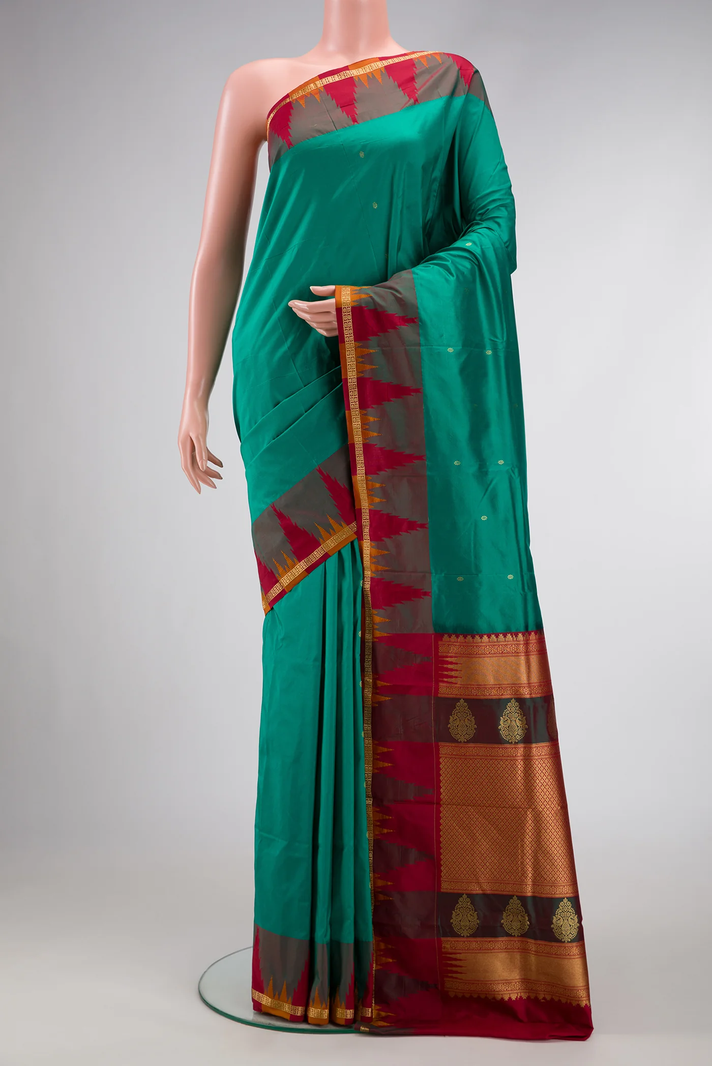 Green Bangalore Silk Saree
