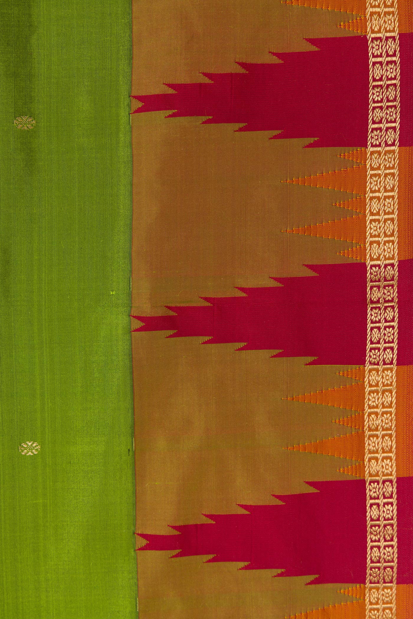 Green Bangalore Silk Saree - Image 3